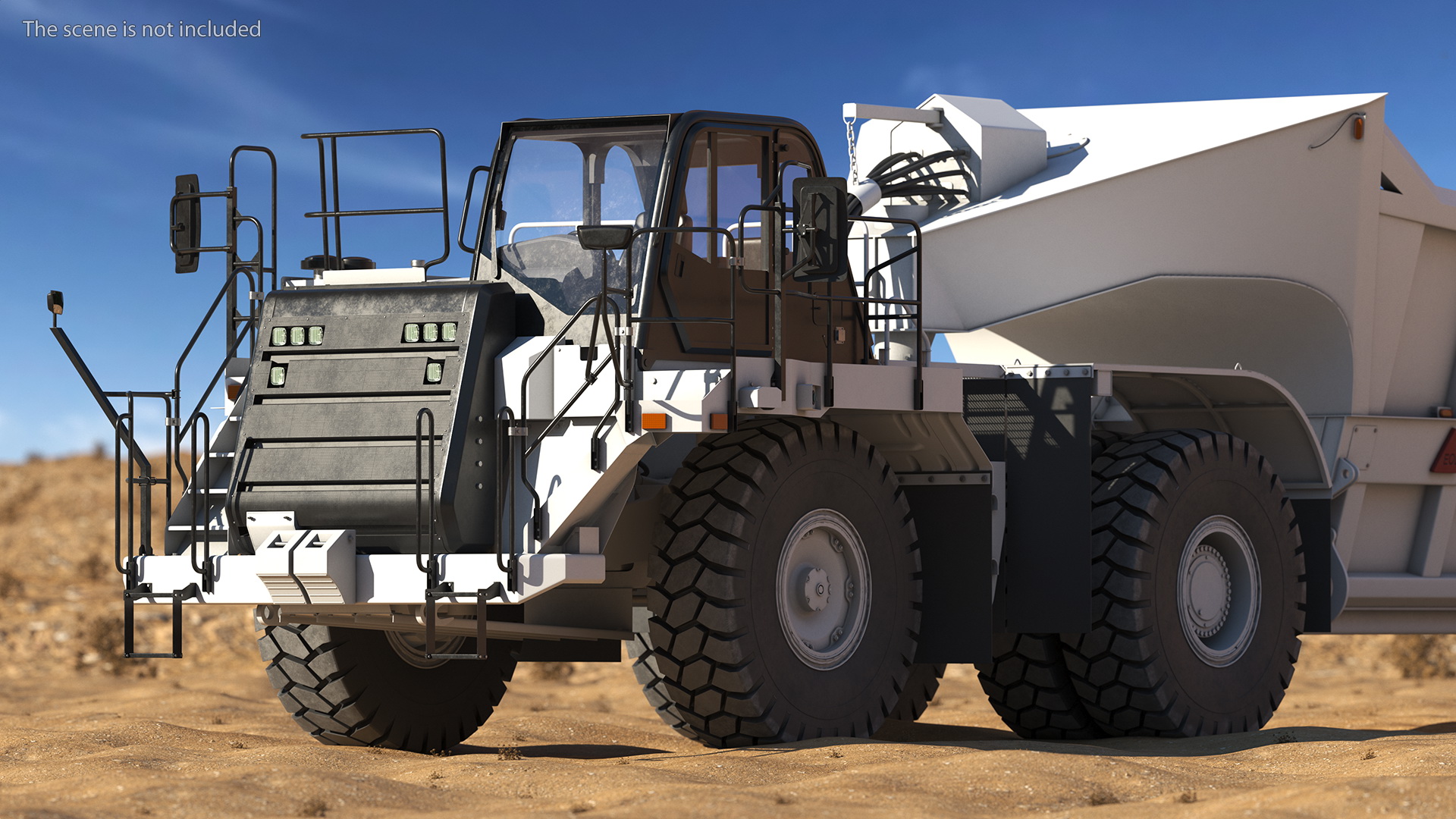 3D model Heavy Duty Dump Trailer Clean Rigged for Maya