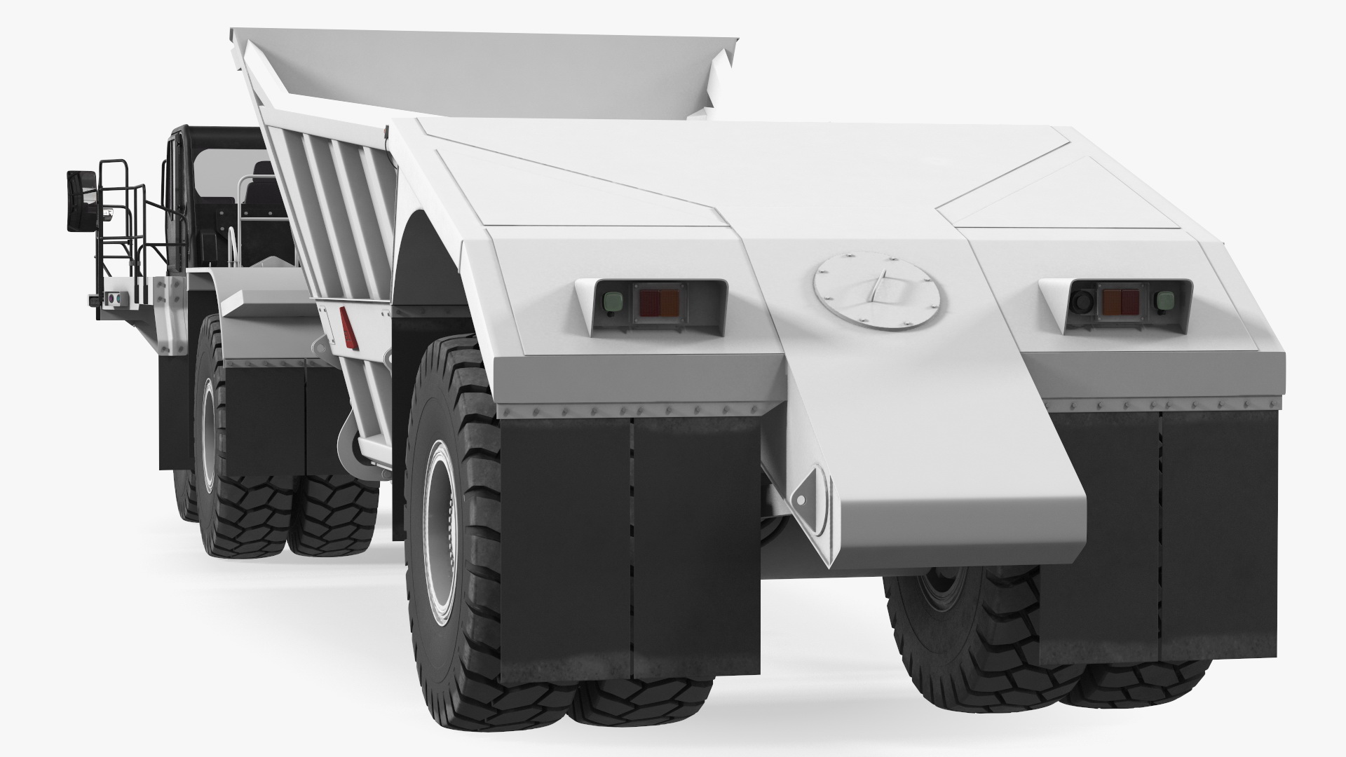 3D model Heavy Duty Dump Trailer Clean Rigged for Maya