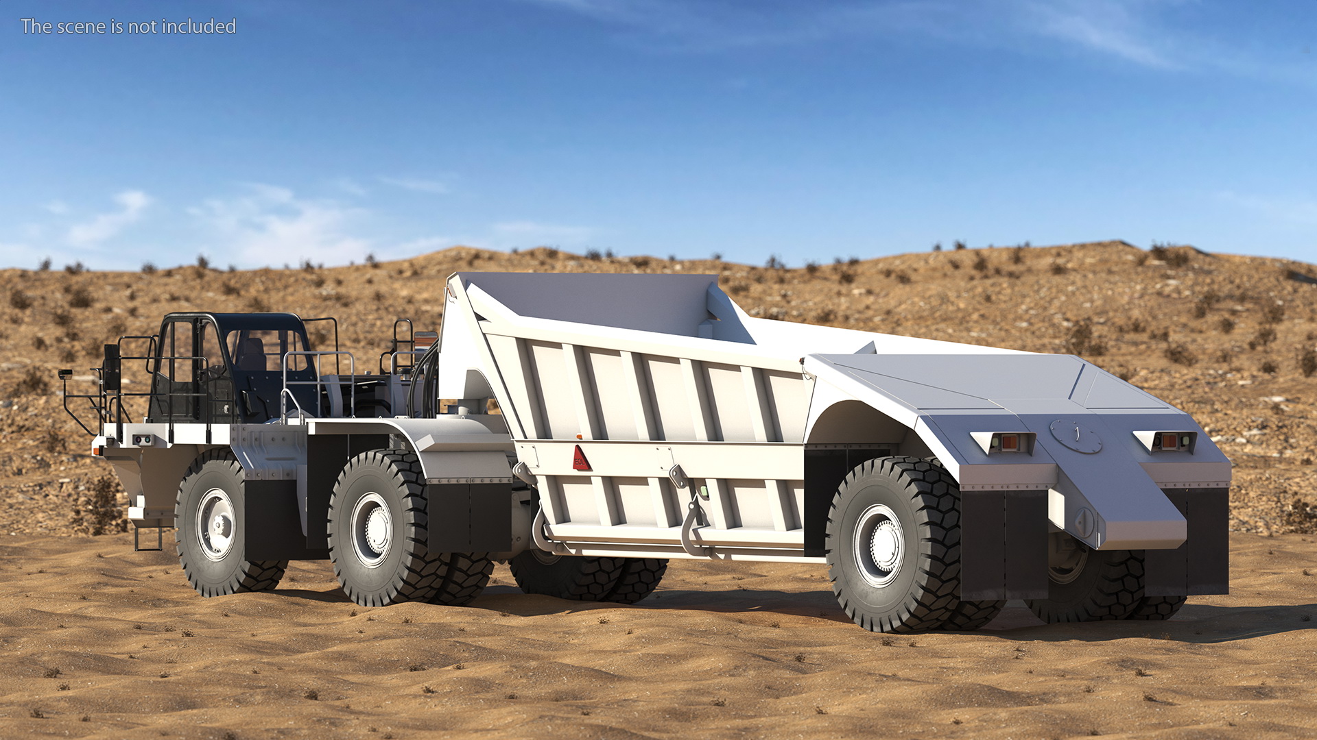 3D model Heavy Duty Dump Trailer Clean Rigged for Maya