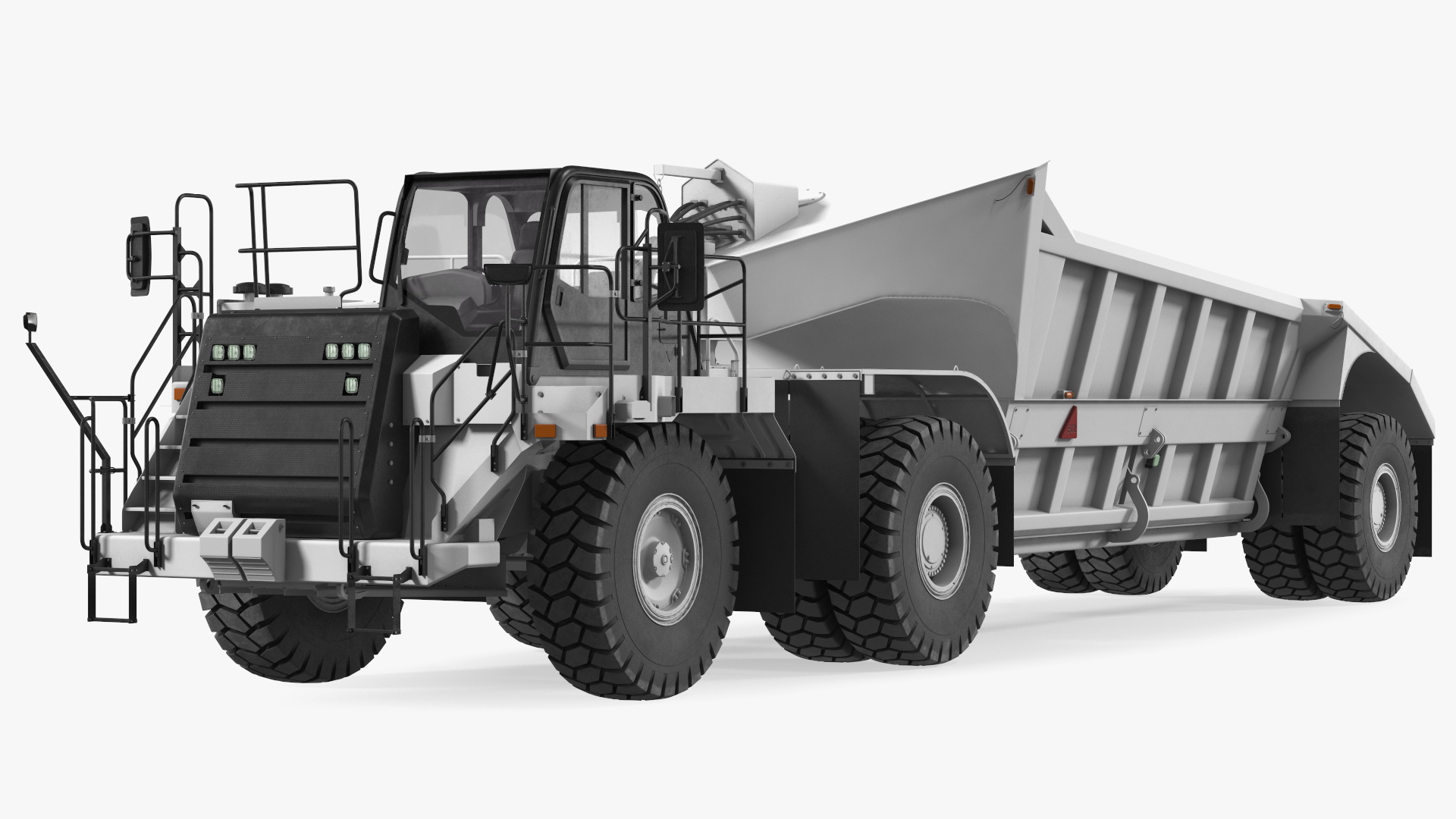 3D model Heavy Duty Dump Trailer Clean Rigged for Maya