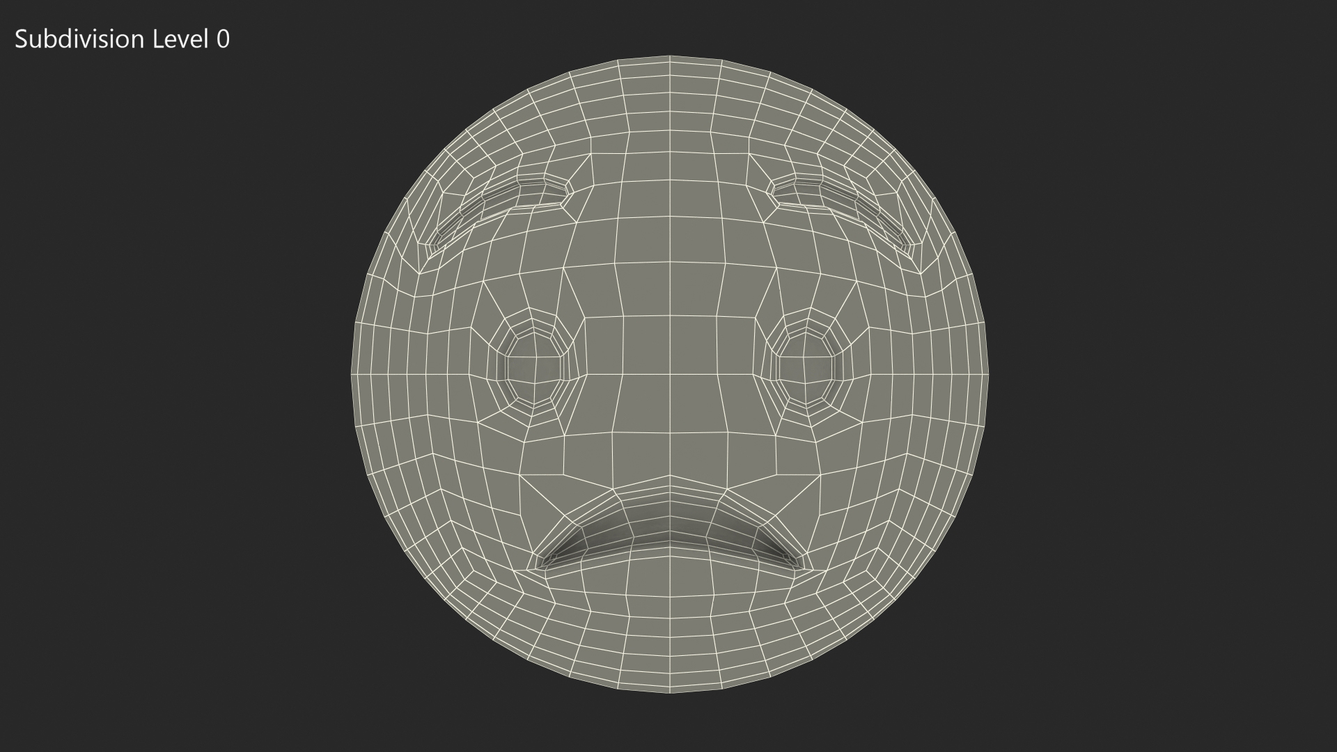 3D Worried Emoji model