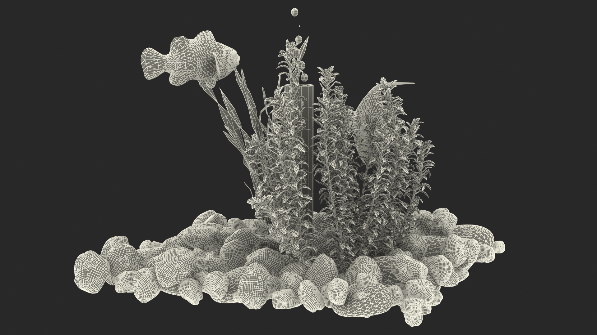 3D model Fish Tank White Cube