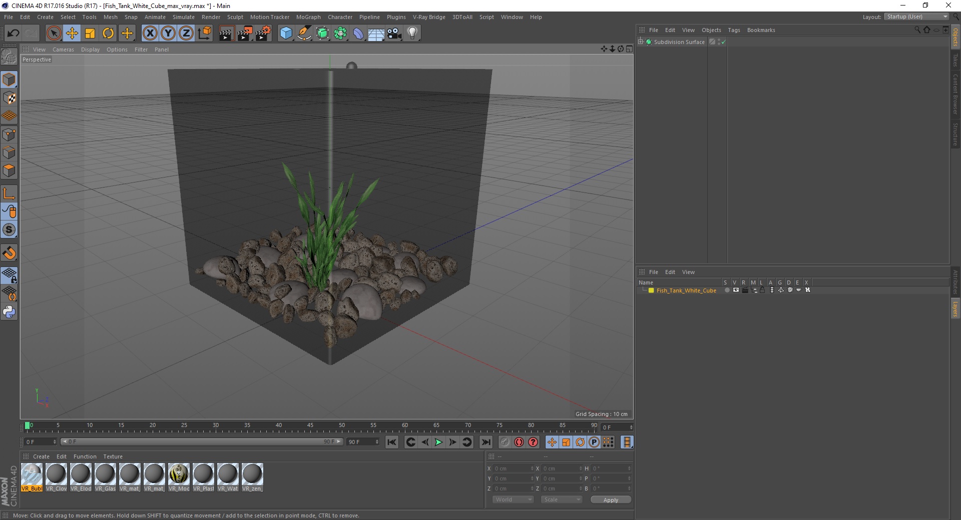 3D model Fish Tank White Cube