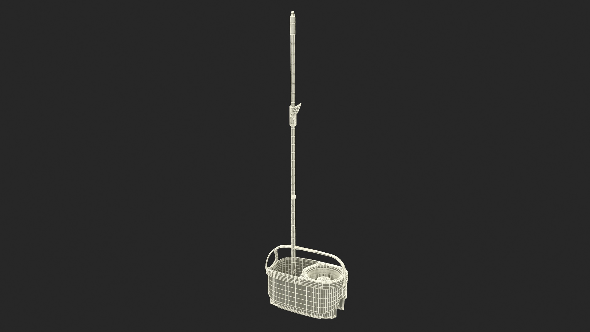 Bucket with Power Spin Wringer and Twist Mop Turquoise 3D model