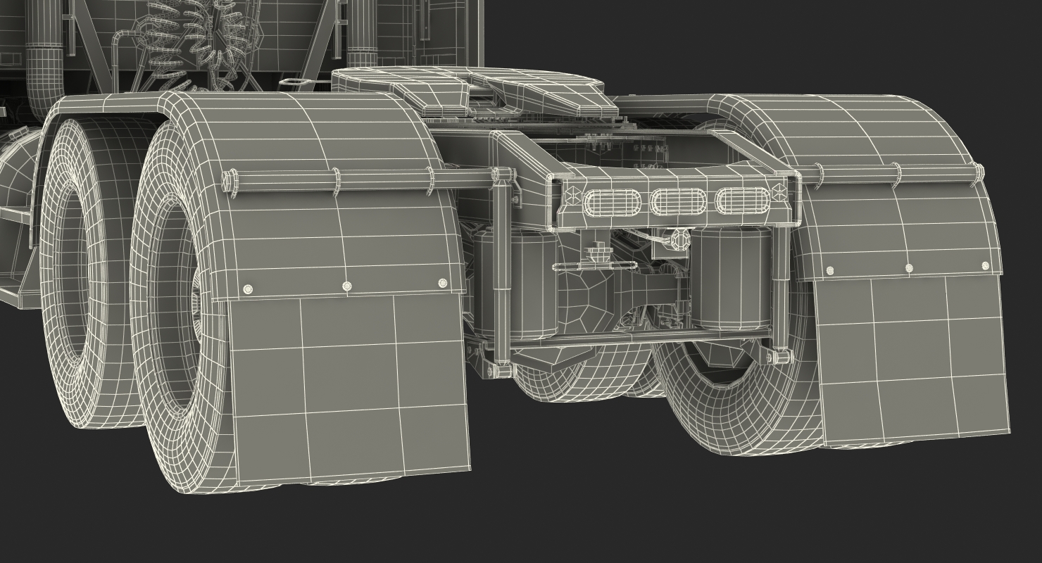 Mack Anthem Truck 2018 Rigged 3D model