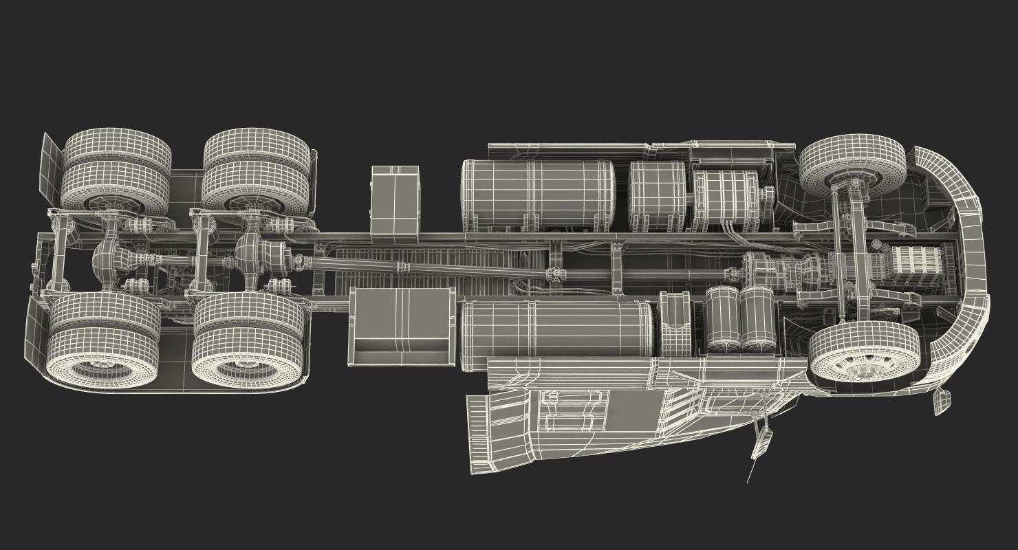 Mack Anthem Truck 2018 Rigged 3D model