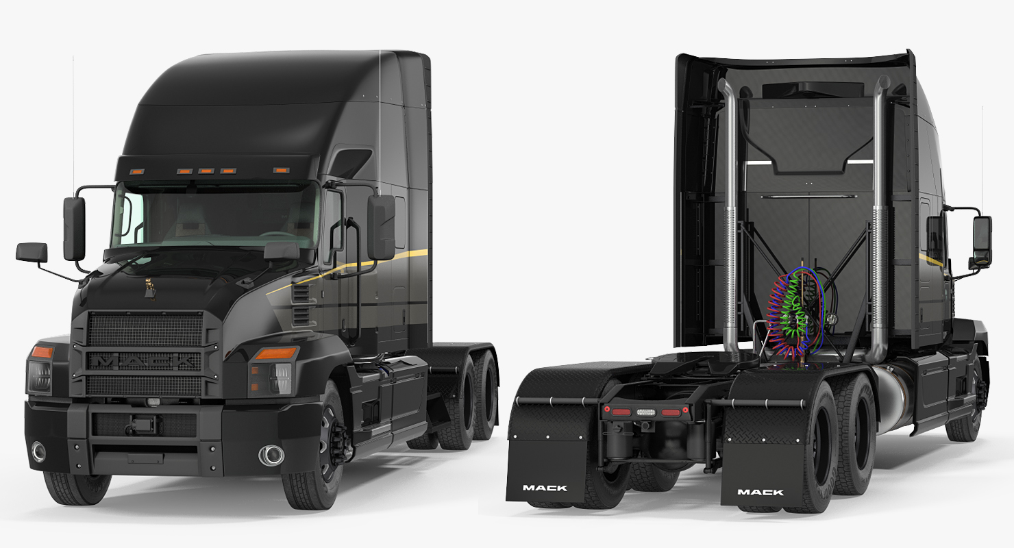 Mack Anthem Truck 2018 Rigged 3D model