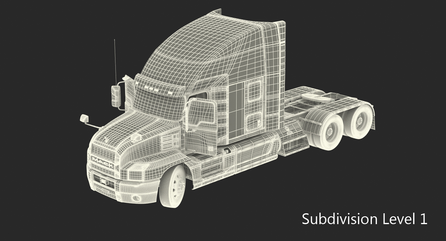 Mack Anthem Truck 2018 Rigged 3D model