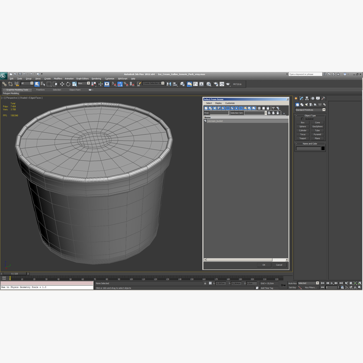 Ice Cream Gallon Generic Pack 3D model