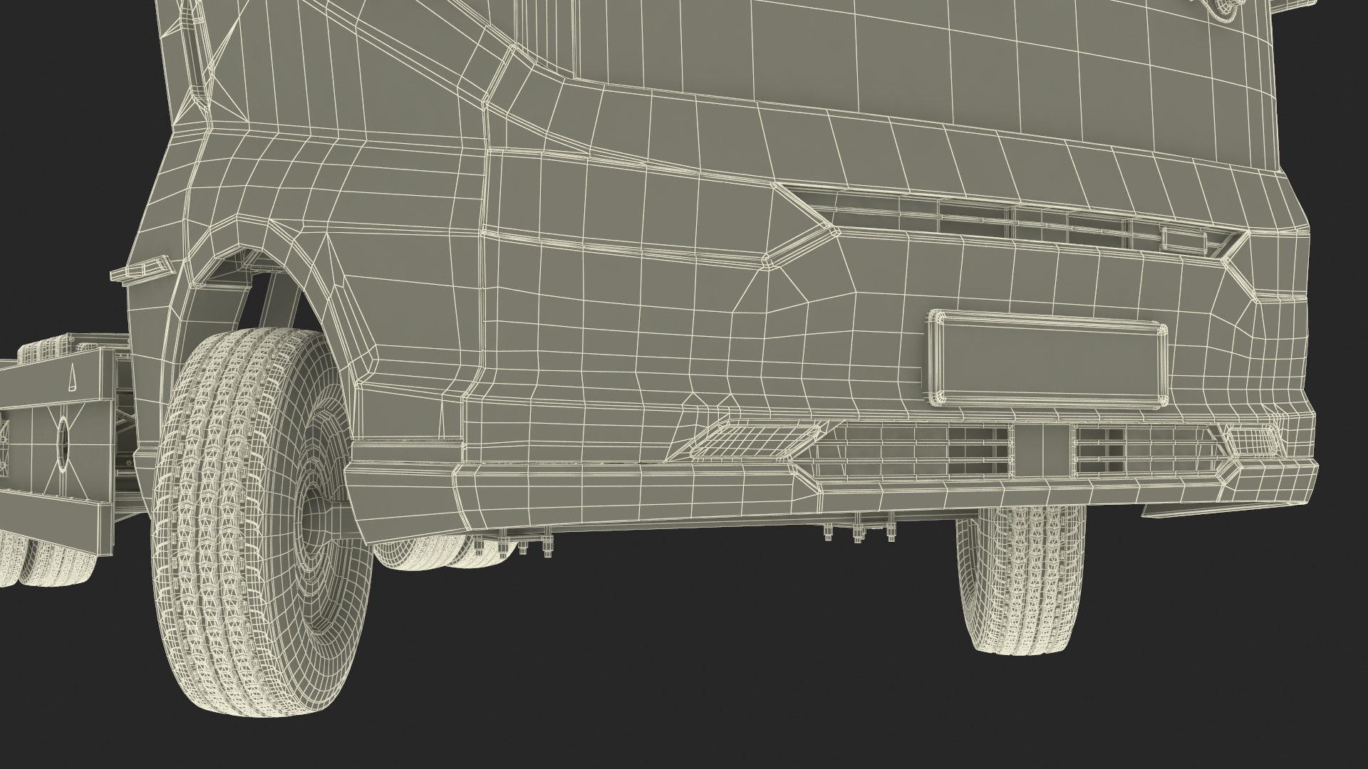 Electric Truck BYD ETM6 Chassis White Rigged 3D model