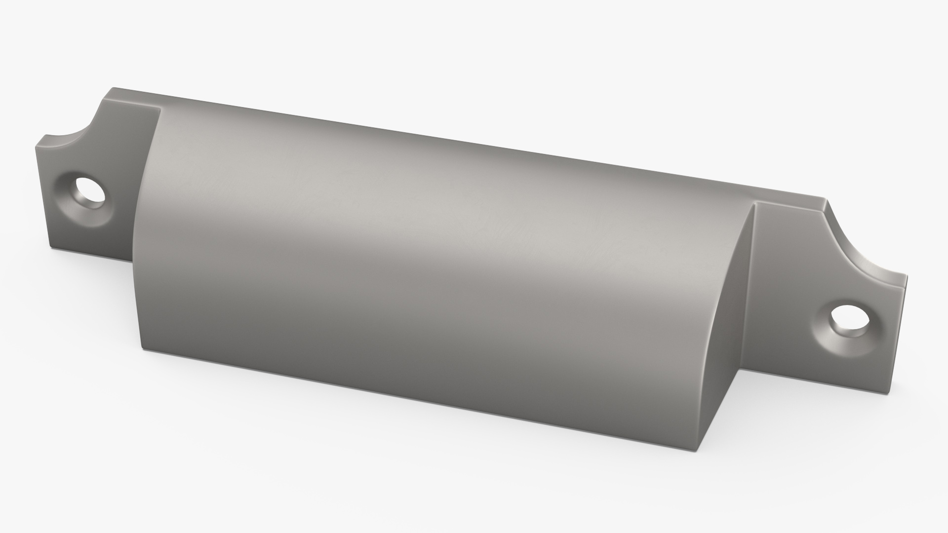 3D Kitchen Cabinet Handle Bin Pull Silver model