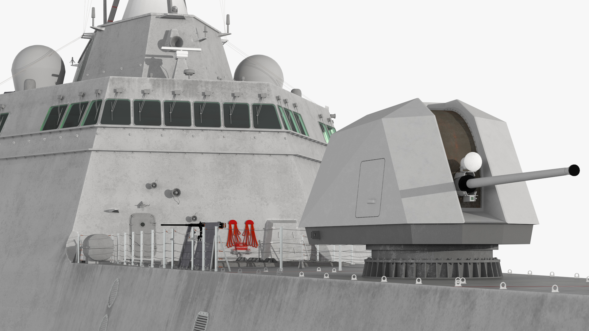 3D model USS Independence LCS 2 with Combat Helicopter