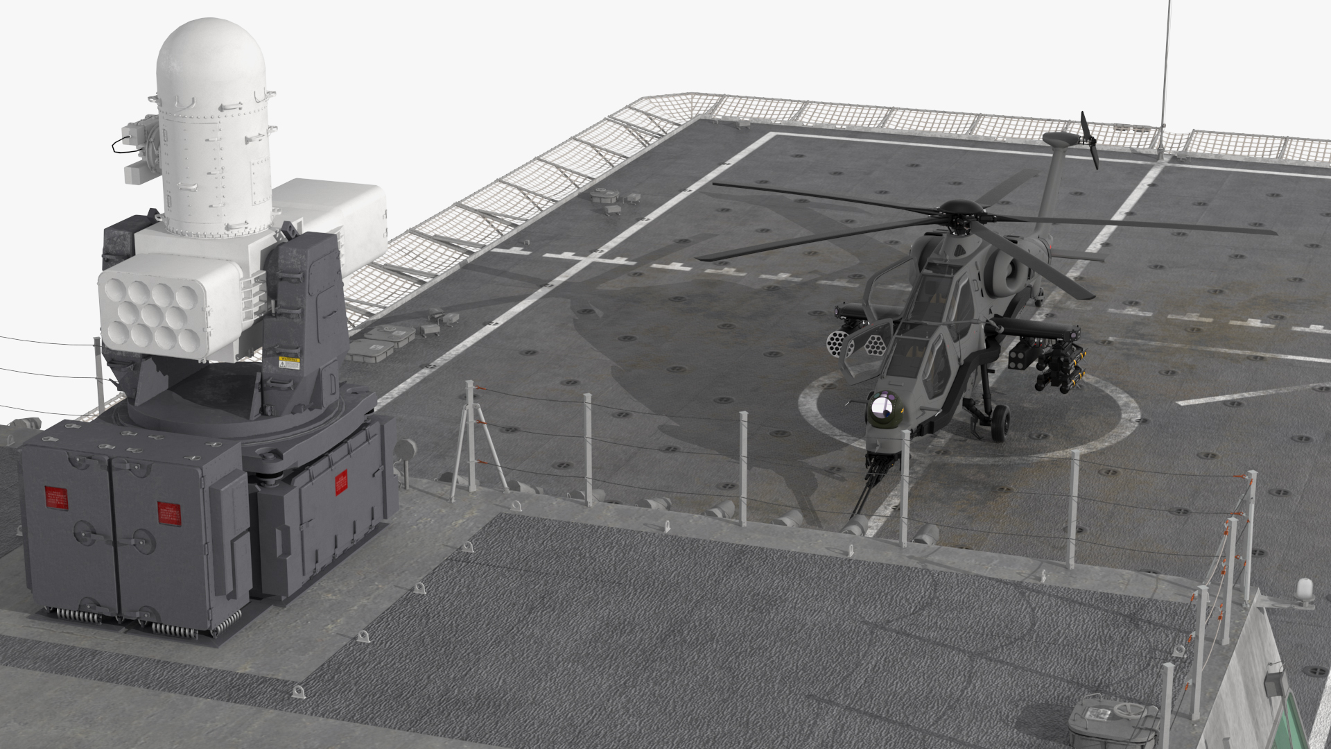 3D model USS Independence LCS 2 with Combat Helicopter