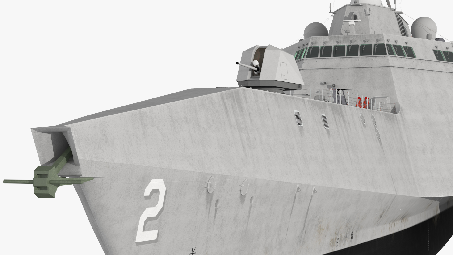 3D model USS Independence LCS 2 with Combat Helicopter
