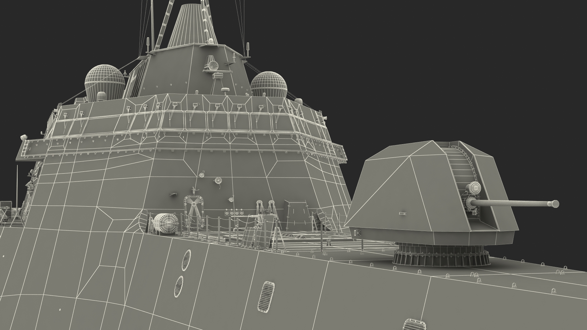 3D model USS Independence LCS 2 with Combat Helicopter