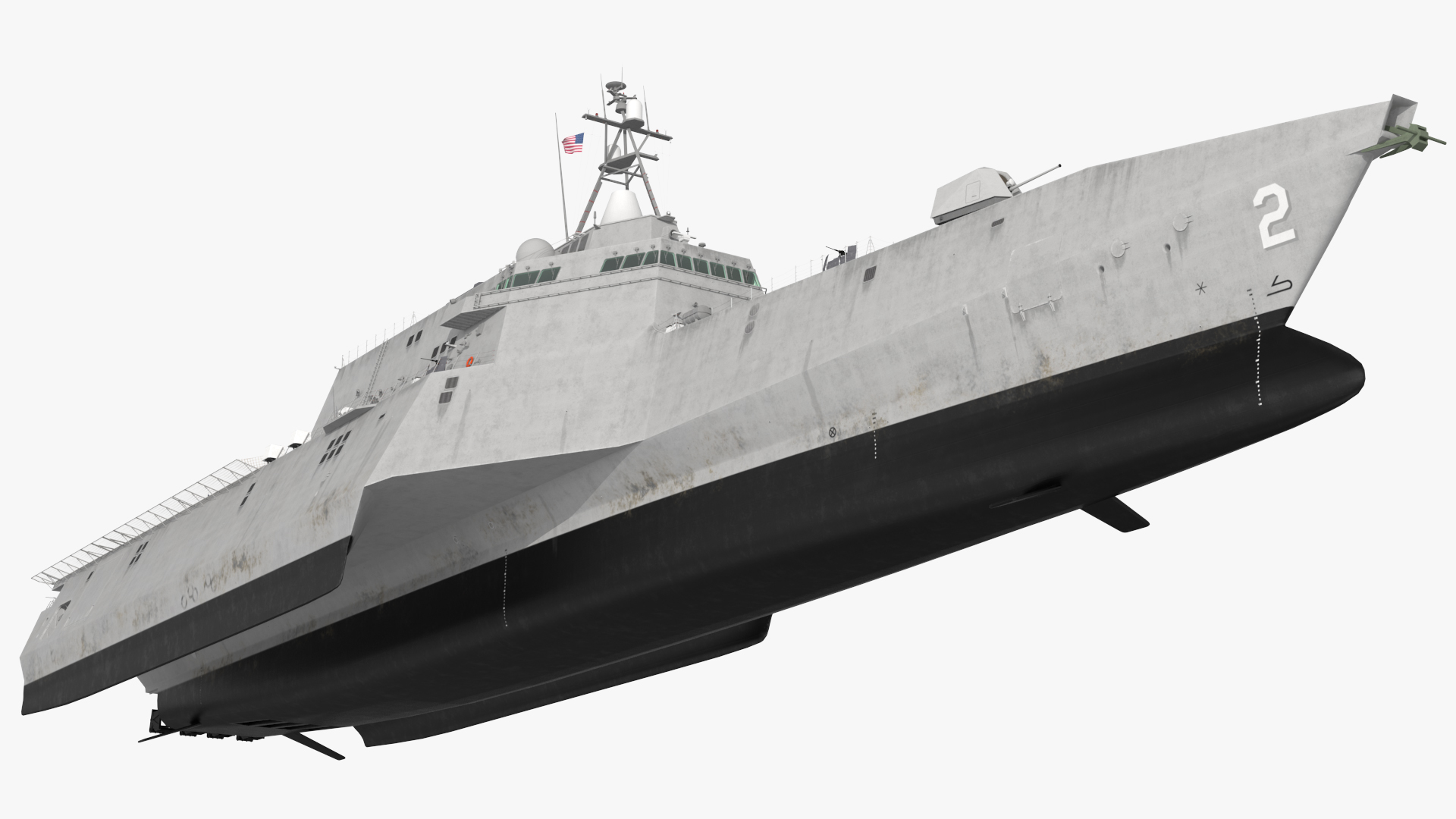 3D model USS Independence LCS 2 with Combat Helicopter