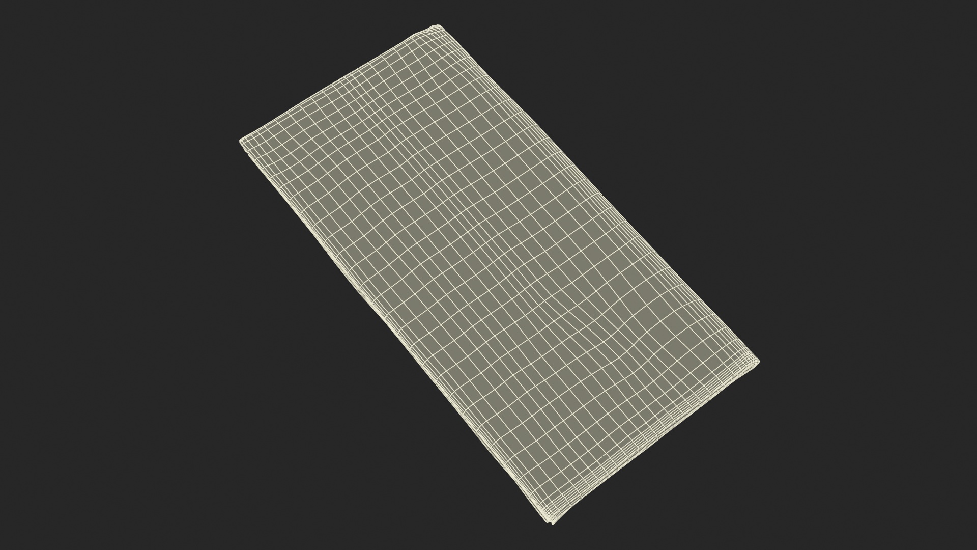 3D Folded Black Fabric Napkin
