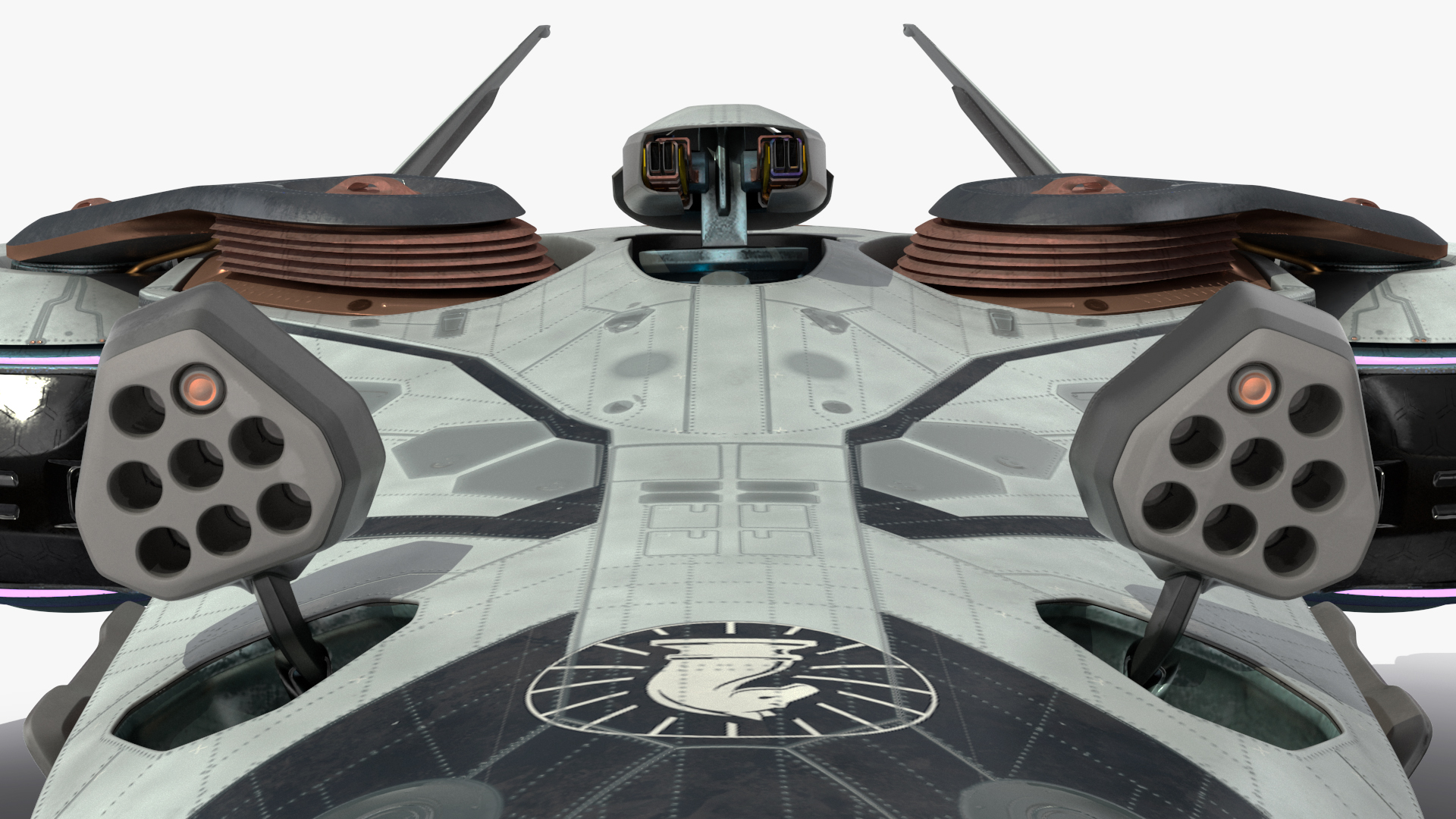 Sci Fi Fighter Jet Black 3D model