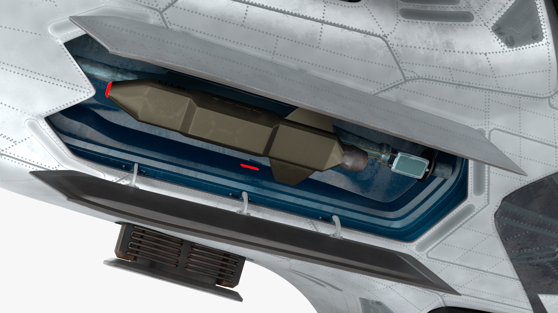 Sci Fi Fighter Jet Black 3D model
