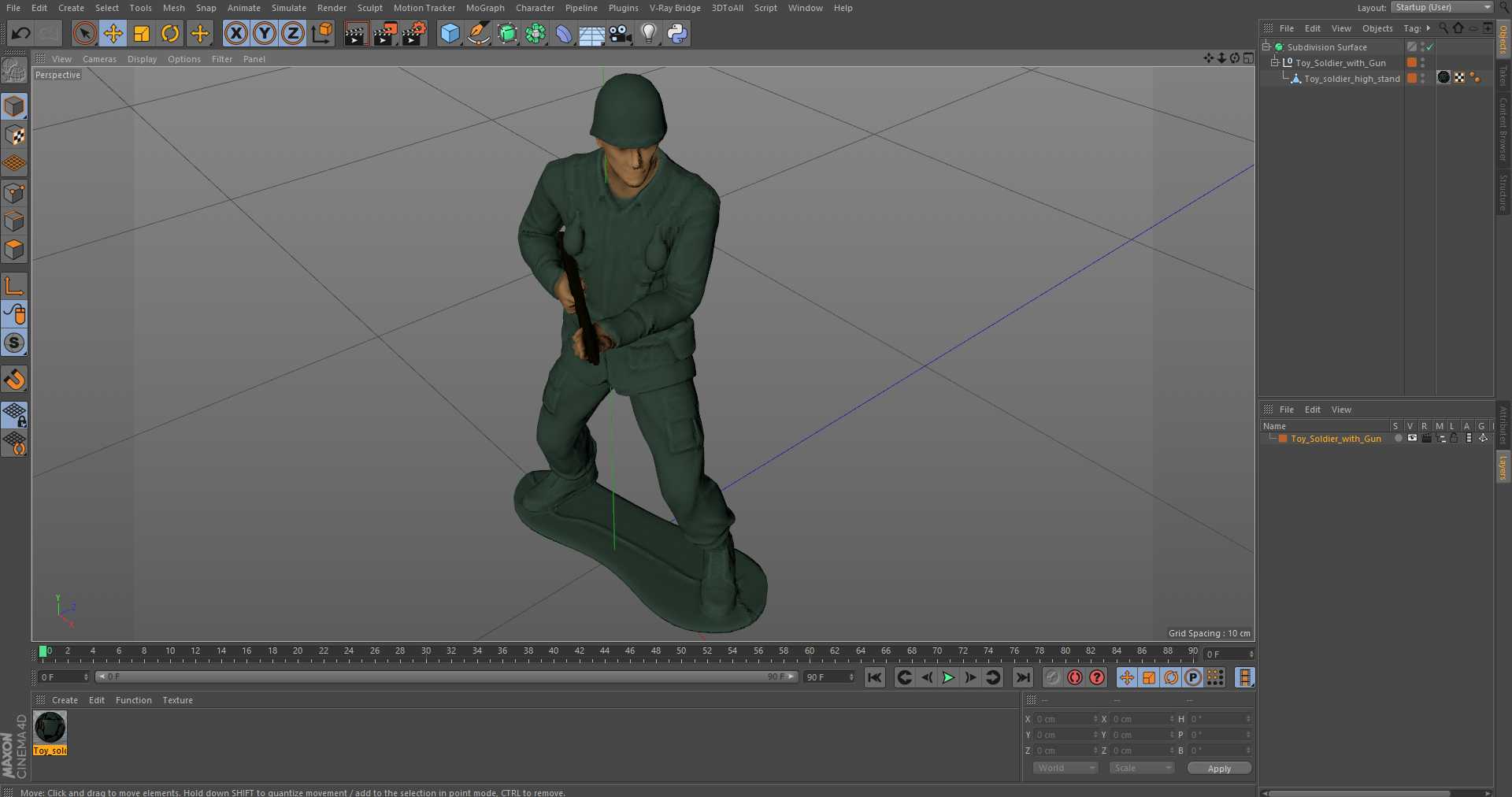 3D model Toy Soldier with Gun