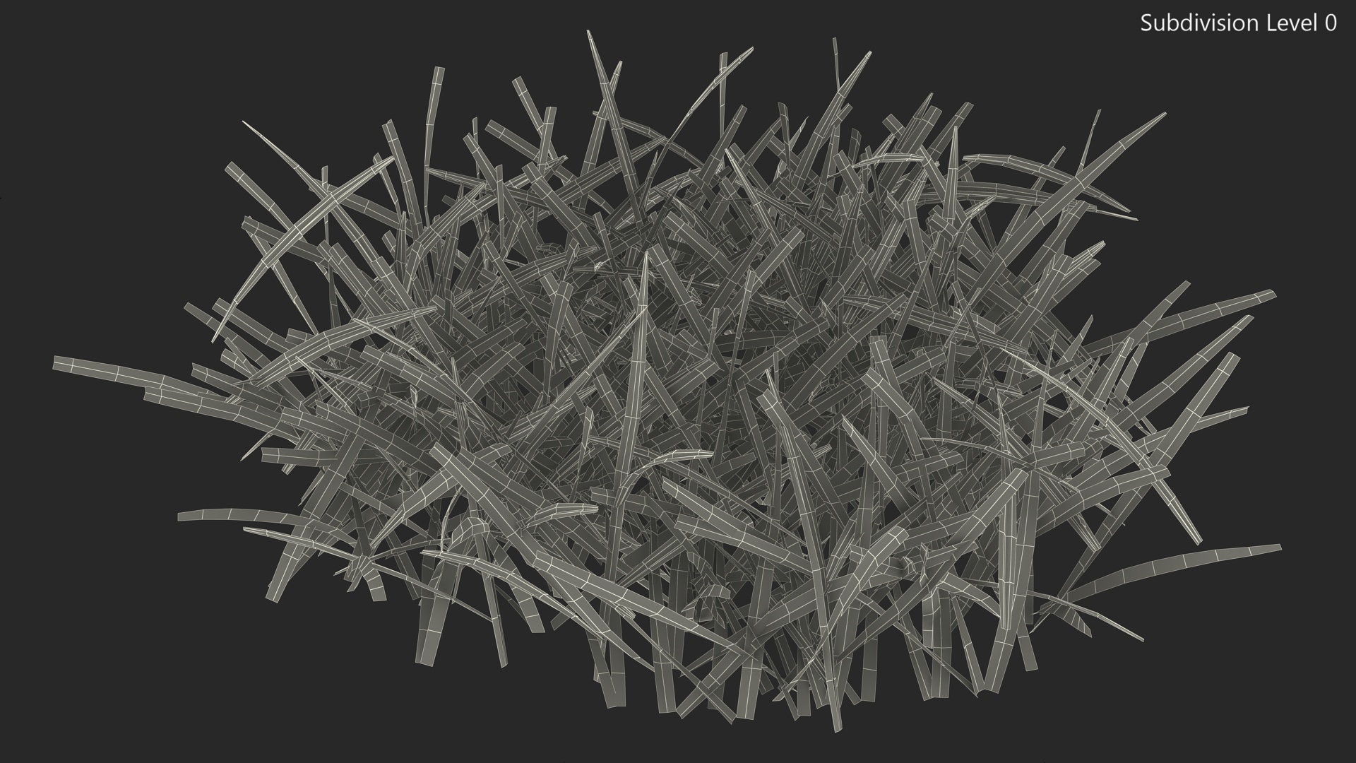3D Realistic Lawn Grass Patch