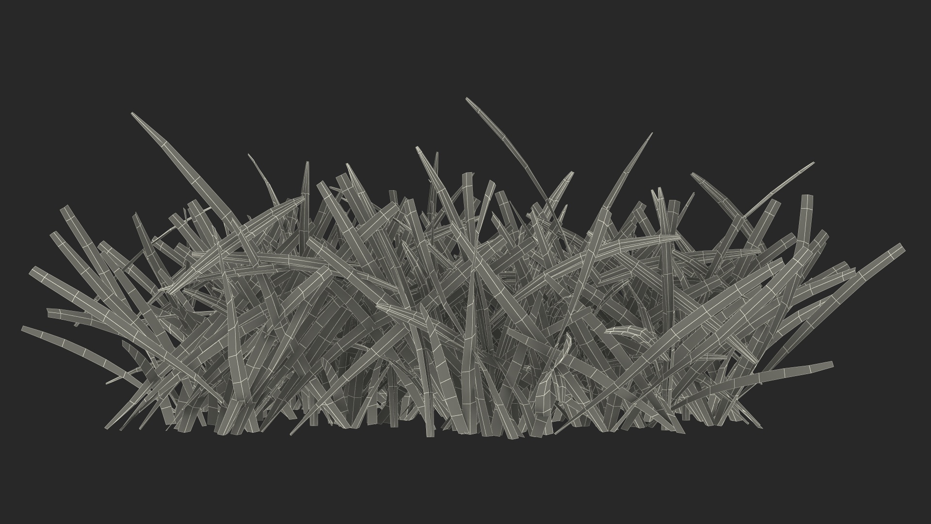 3D Realistic Lawn Grass Patch