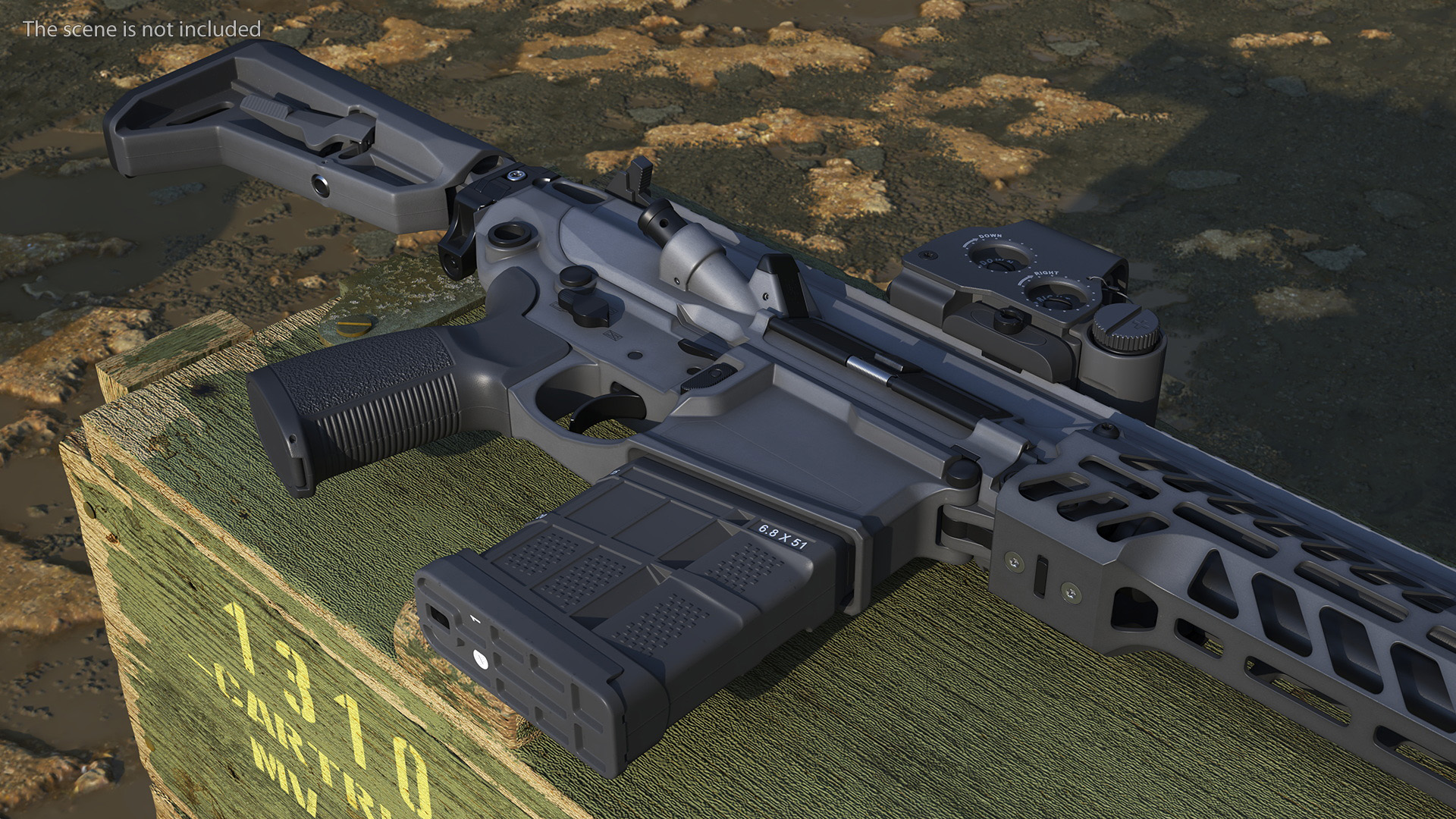 3D model Multi Caliber Assault Rifle in Case