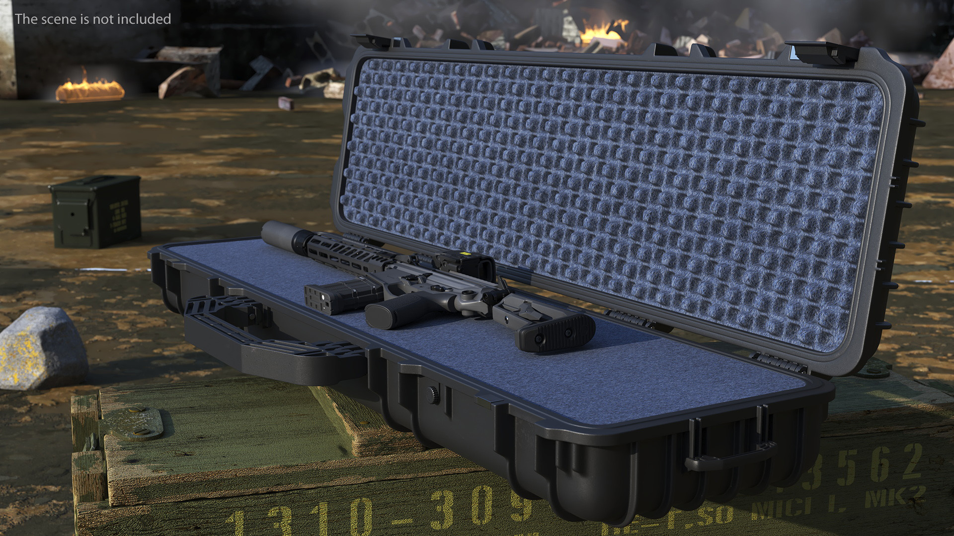 3D model Multi Caliber Assault Rifle in Case