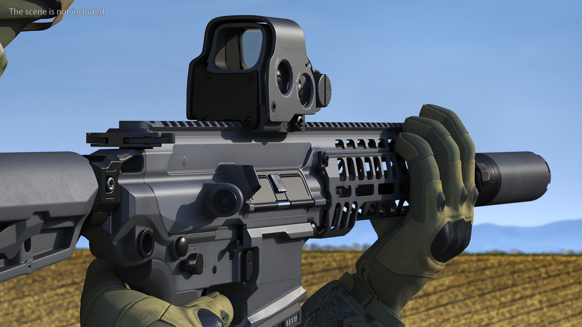 3D model Multi Caliber Assault Rifle in Case