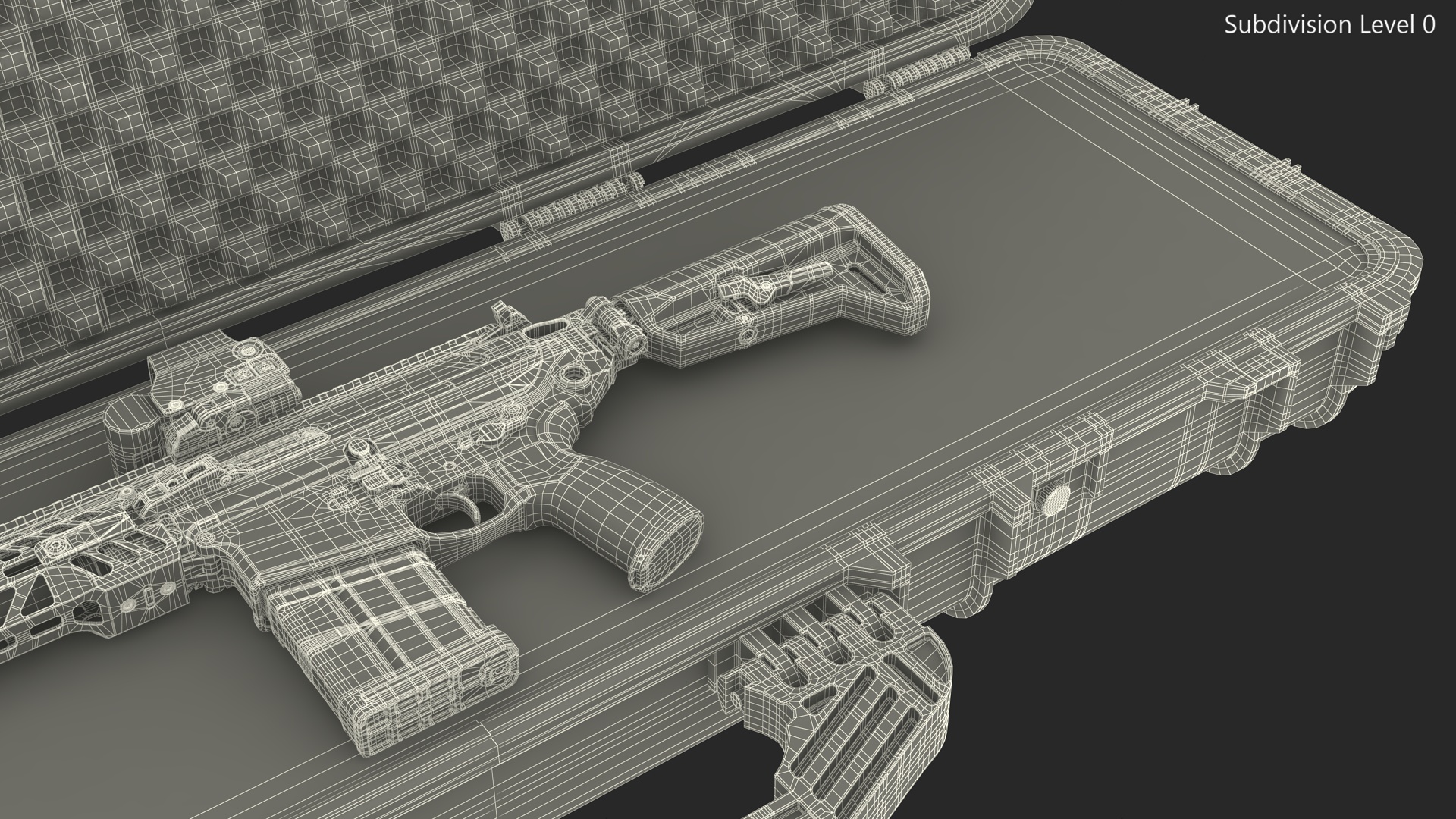 3D model Multi Caliber Assault Rifle in Case