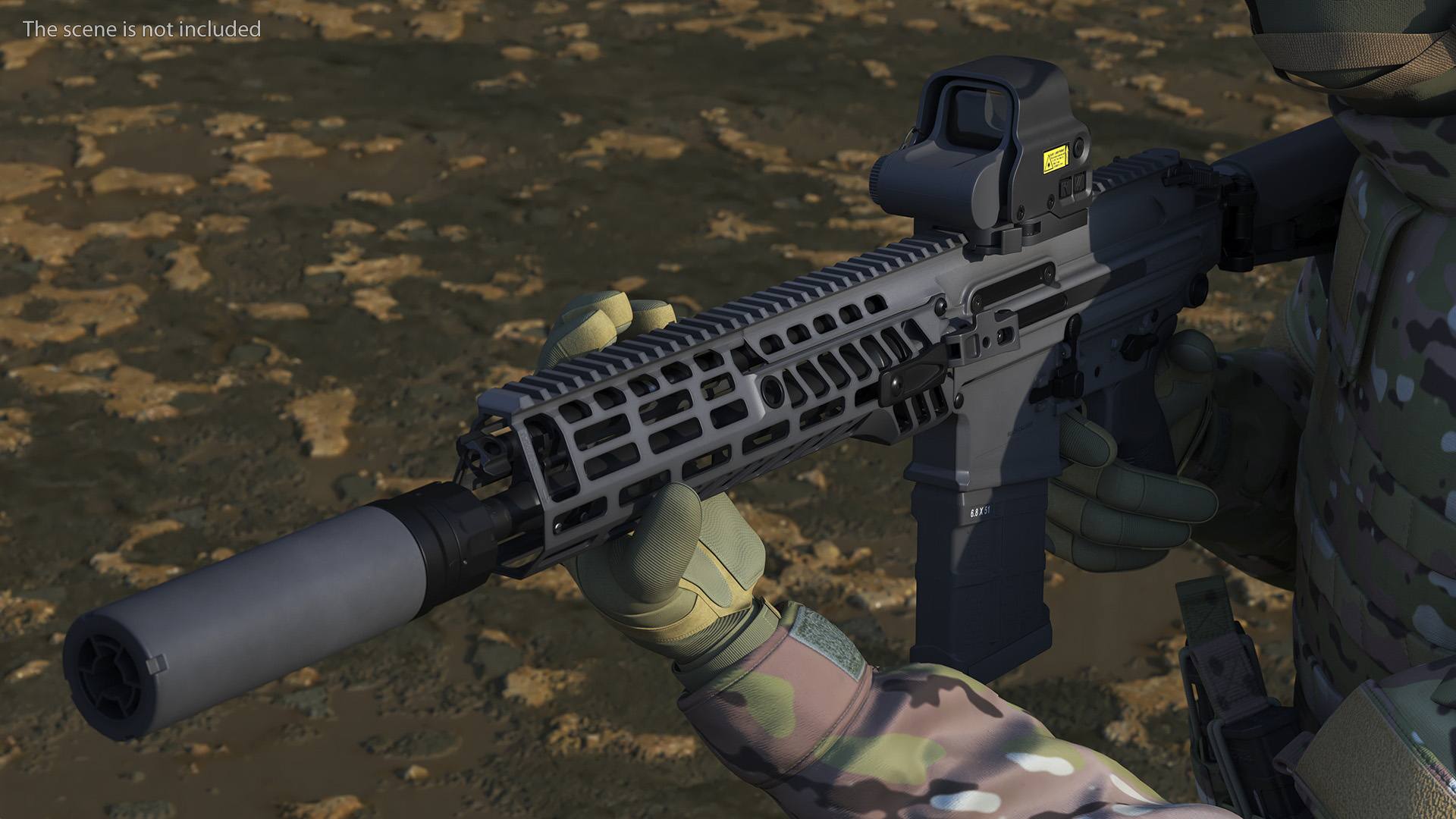 3D model Multi Caliber Assault Rifle in Case
