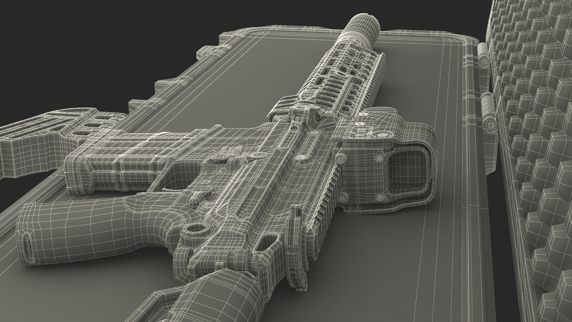 3D model Multi Caliber Assault Rifle in Case