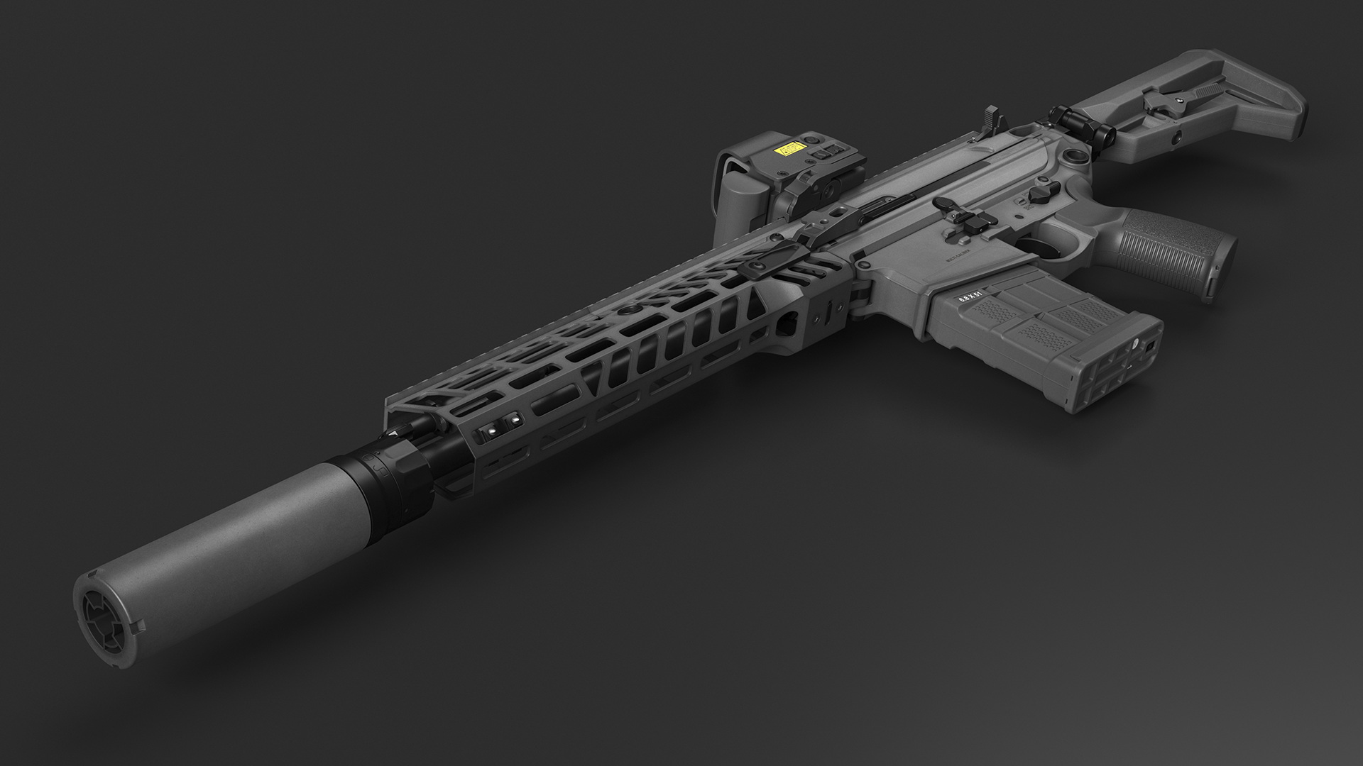 3D model Multi Caliber Assault Rifle in Case