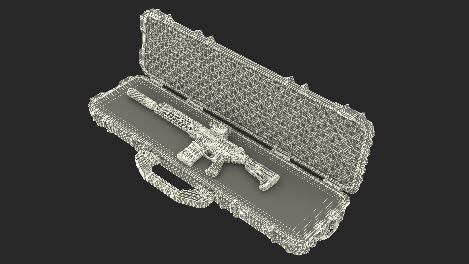 3D model Multi Caliber Assault Rifle in Case