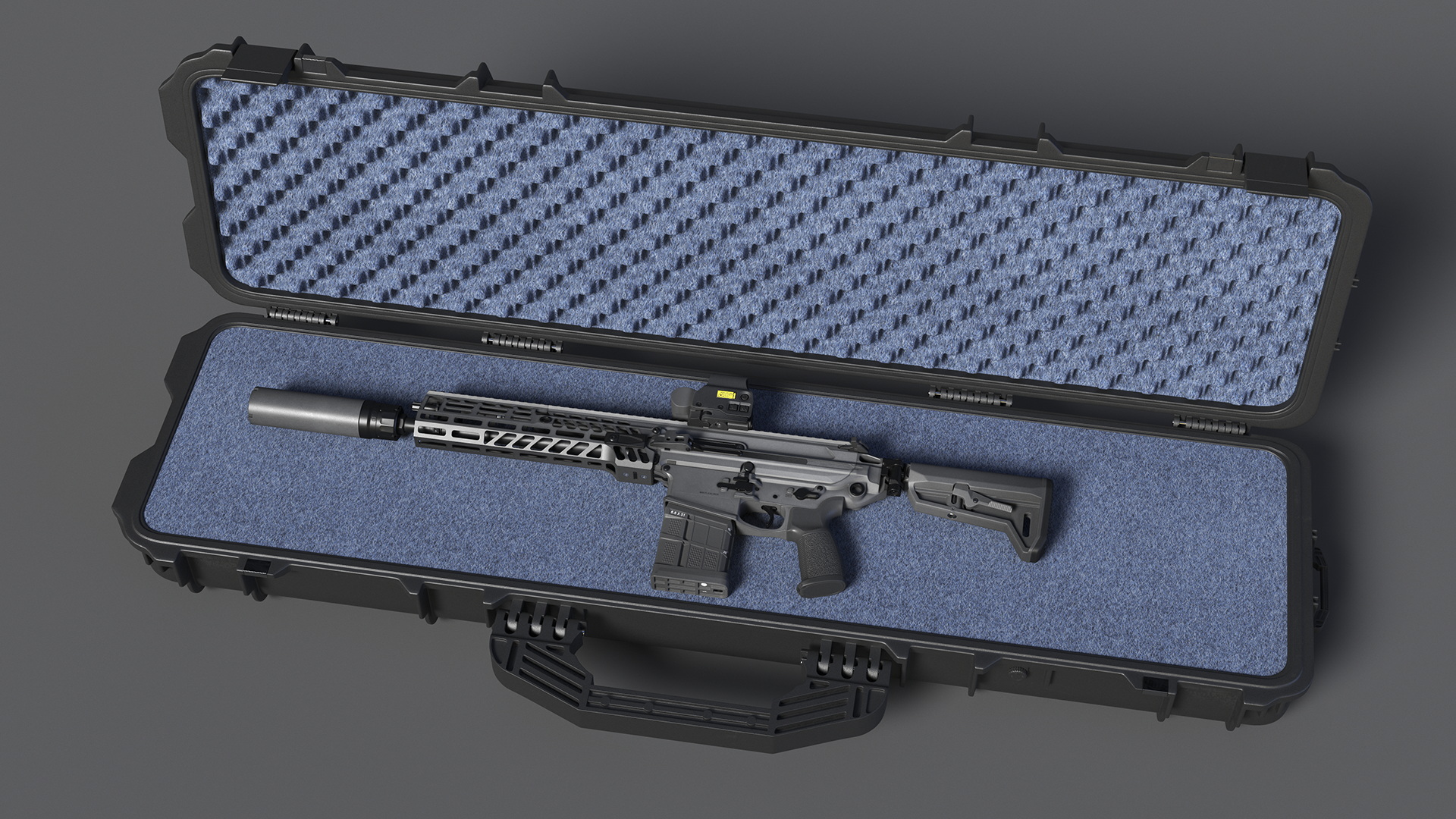 3D model Multi Caliber Assault Rifle in Case