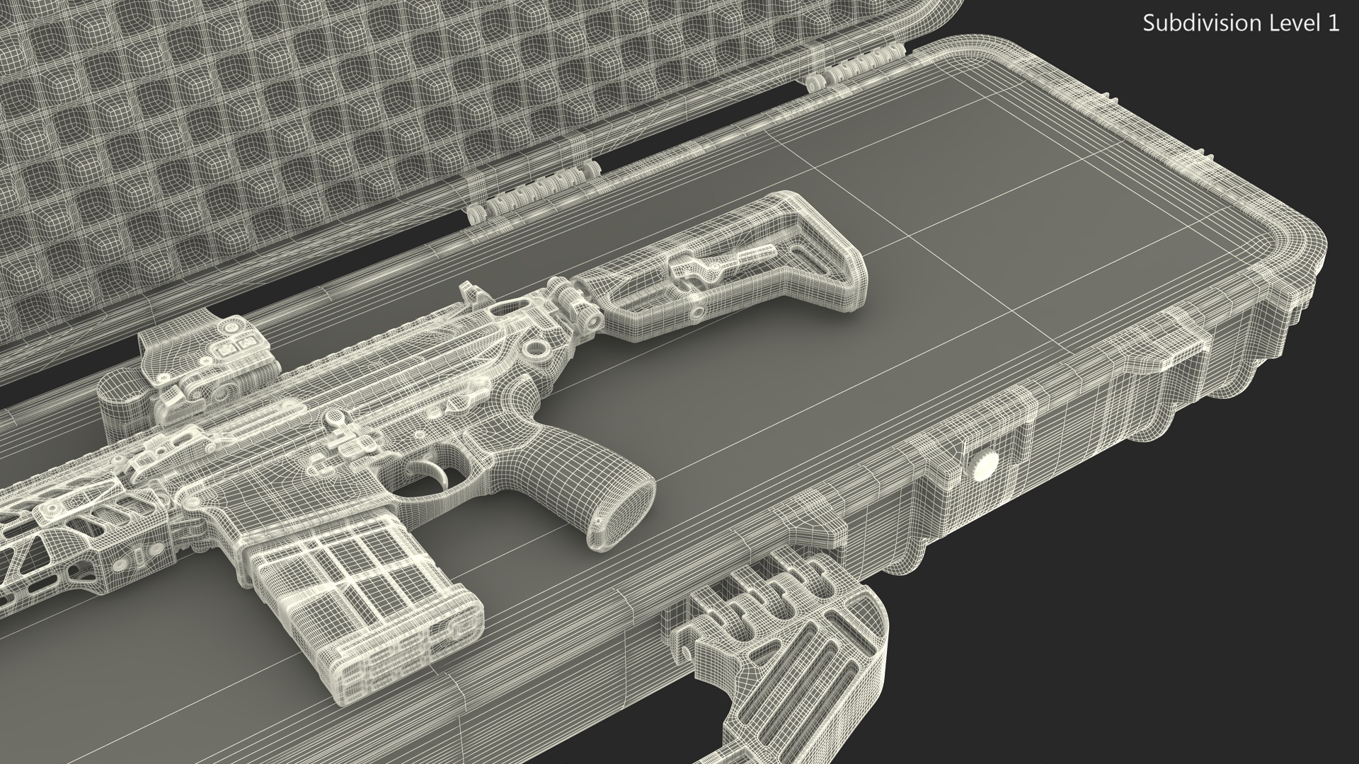 3D model Multi Caliber Assault Rifle in Case