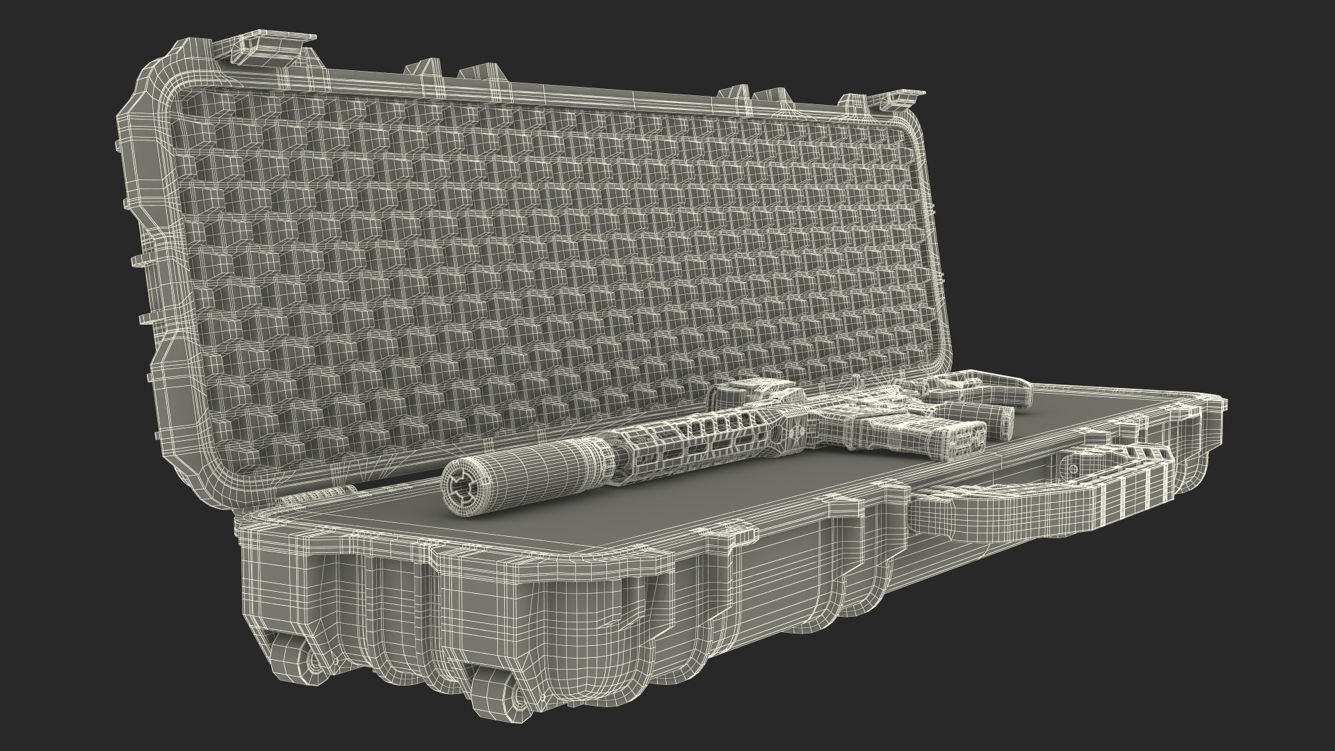 3D model Multi Caliber Assault Rifle in Case