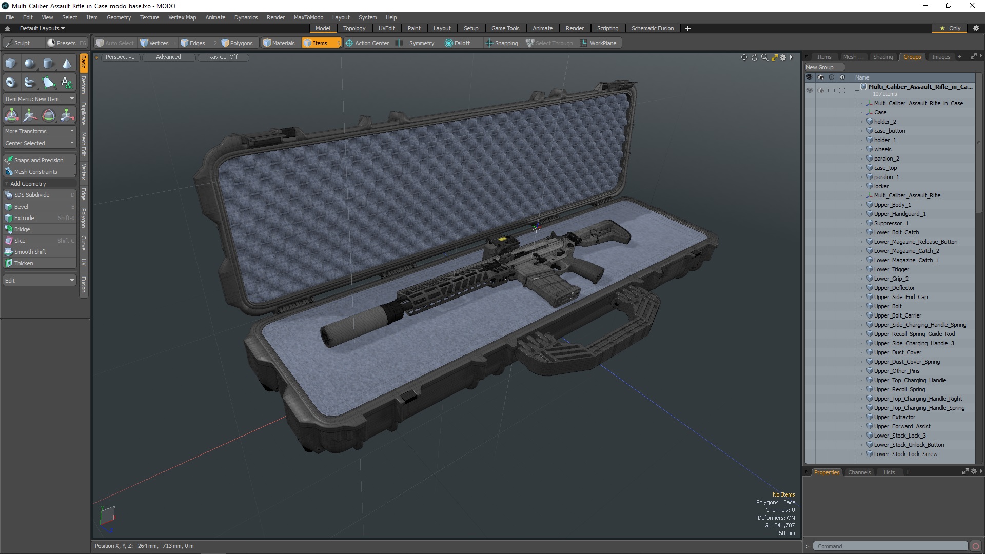 3D model Multi Caliber Assault Rifle in Case
