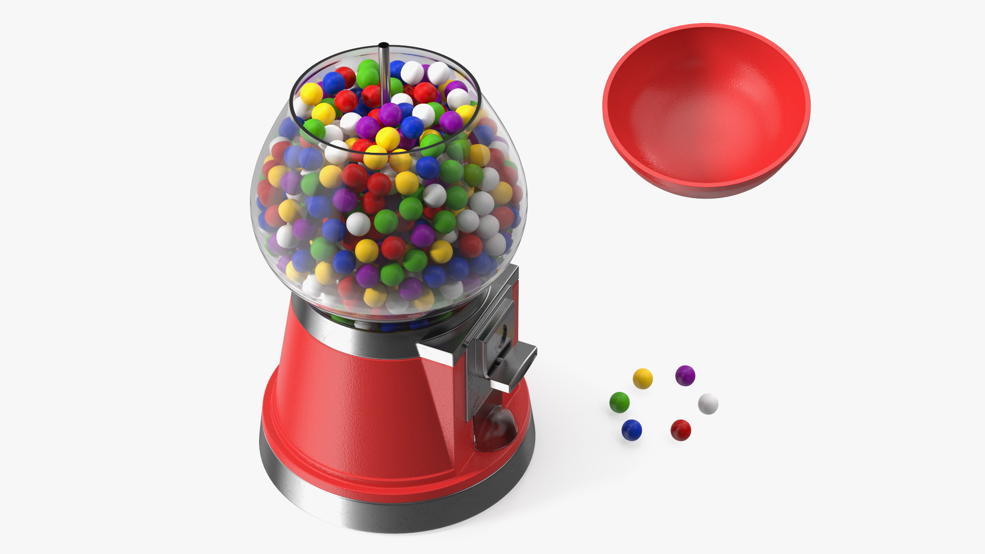 3D Vintage Gumball Machine model