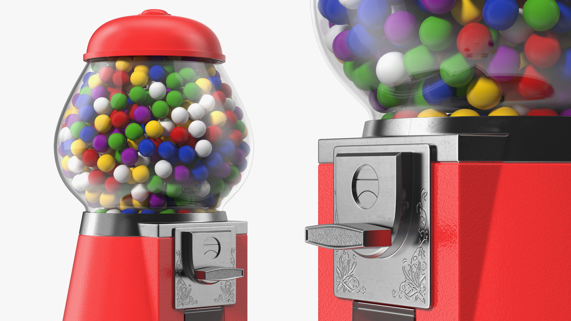3D Vintage Gumball Machine model