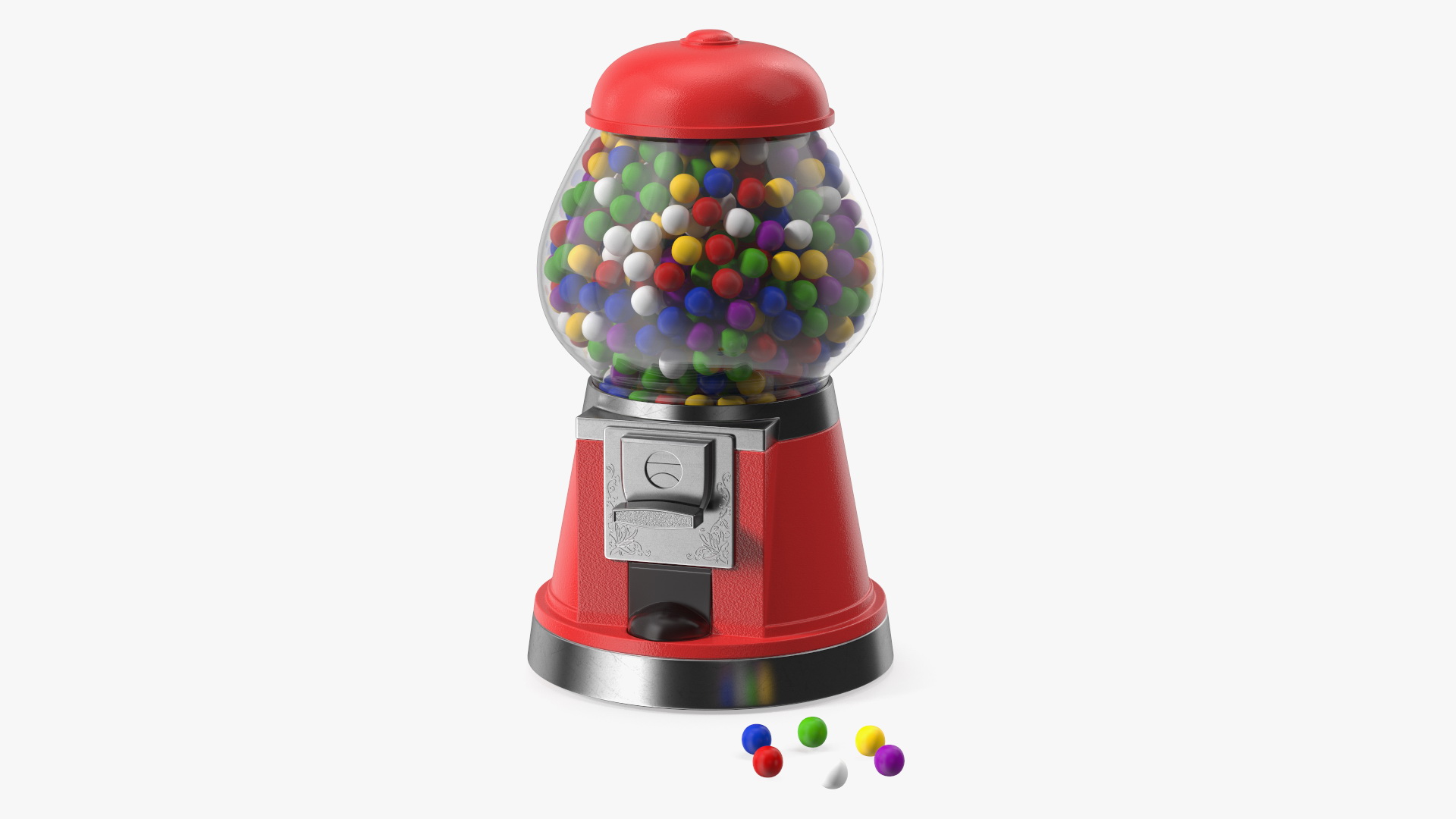 3D Vintage Gumball Machine model