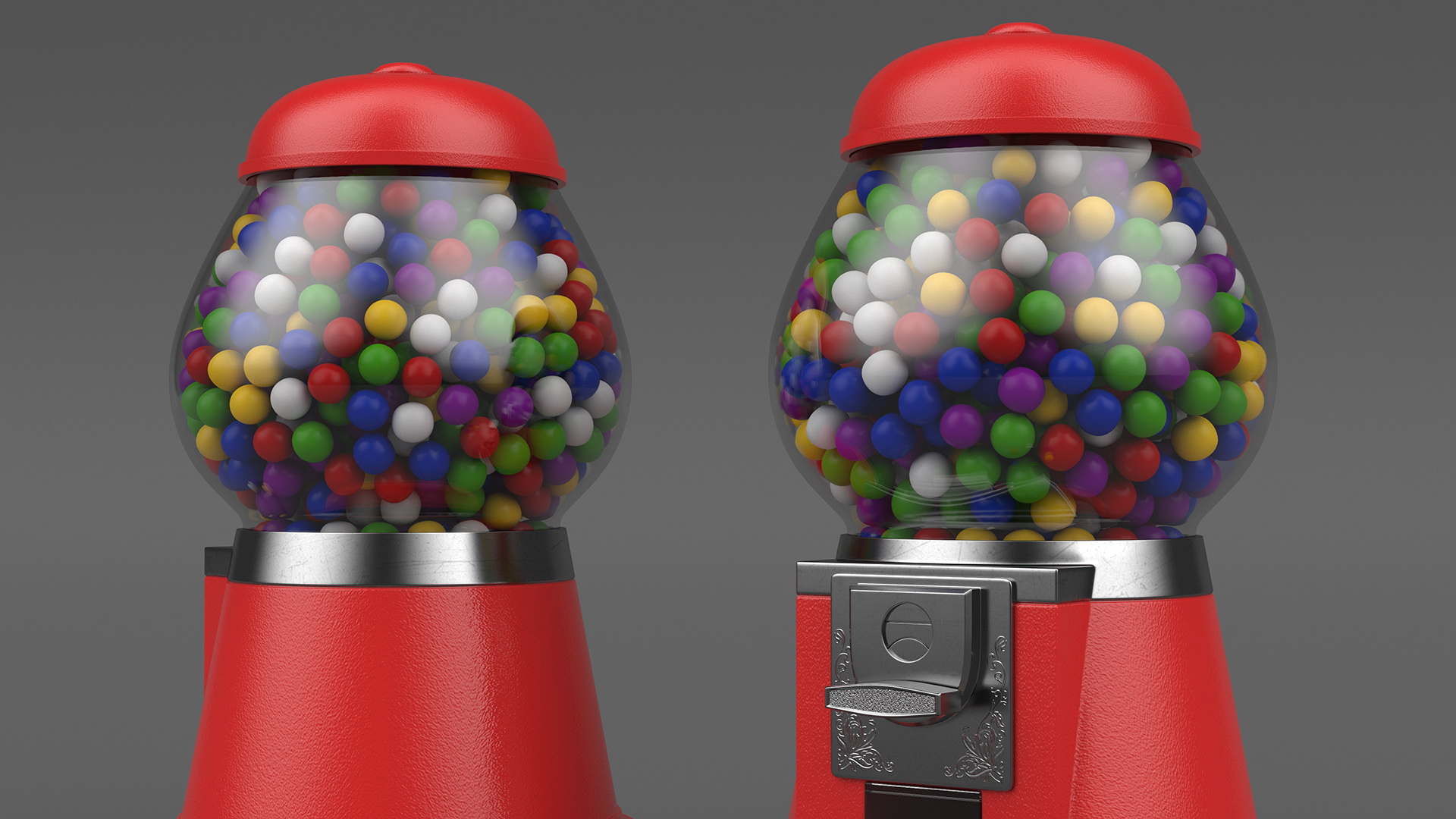 3D Vintage Gumball Machine model