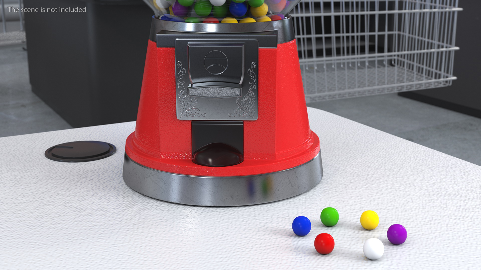 3D Vintage Gumball Machine model