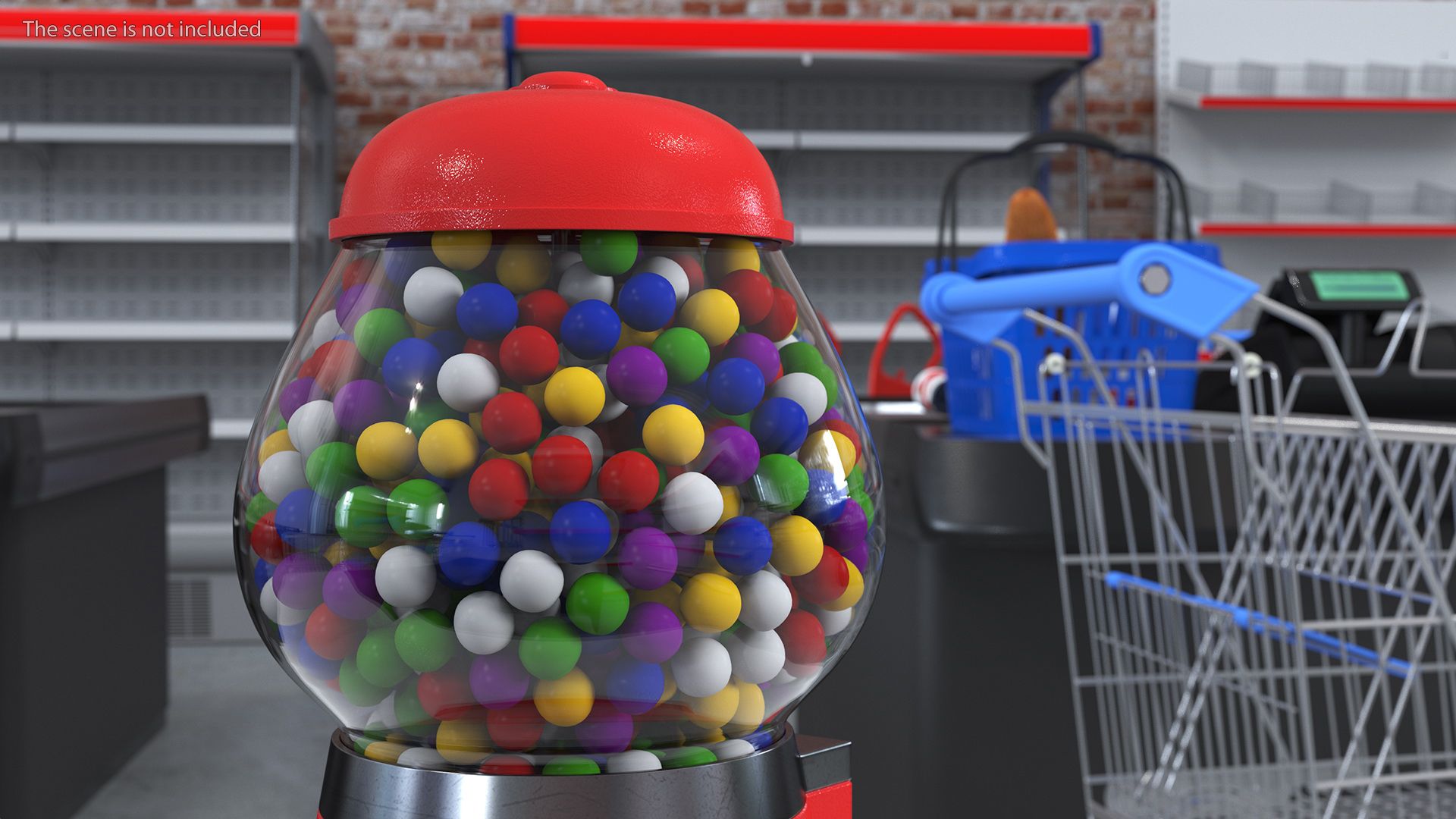3D Vintage Gumball Machine model