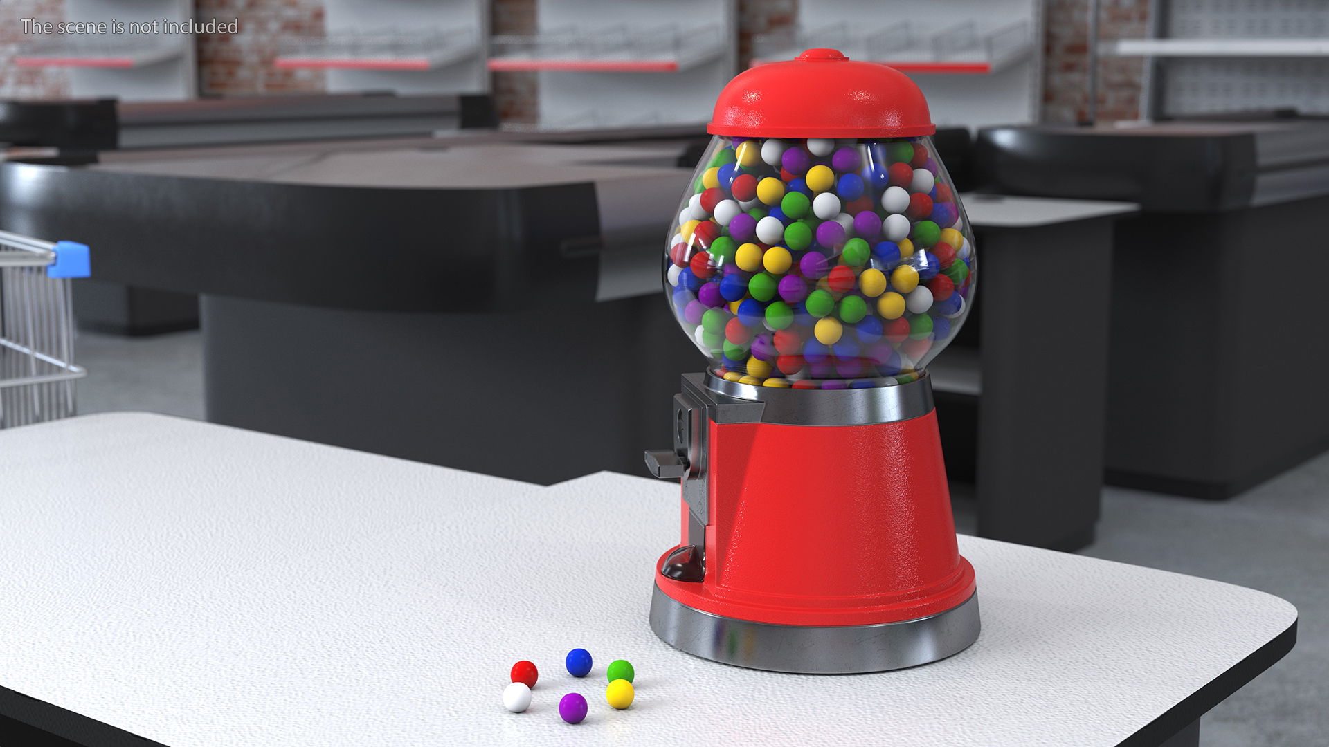 3D Vintage Gumball Machine model