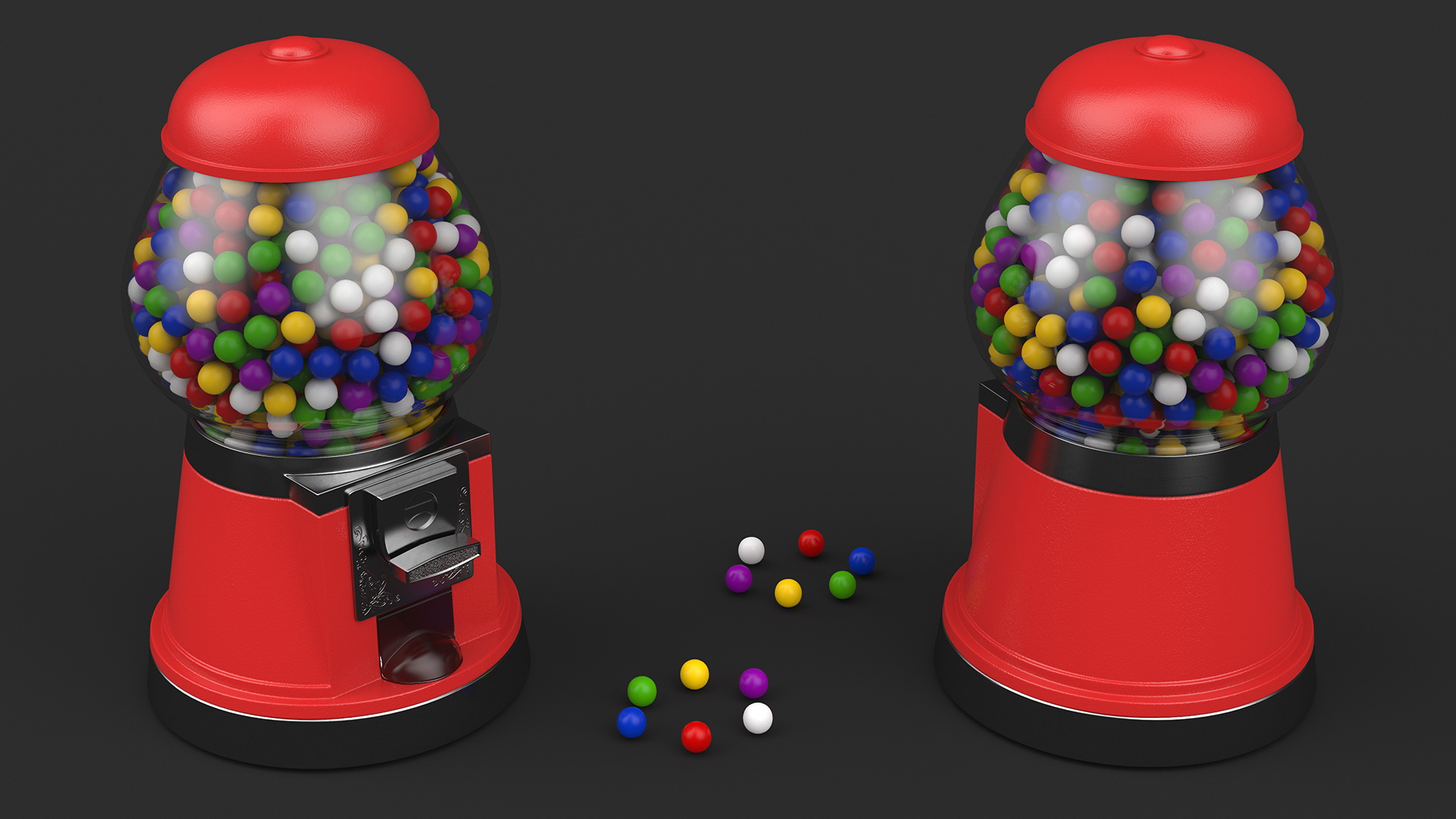 3D Vintage Gumball Machine model
