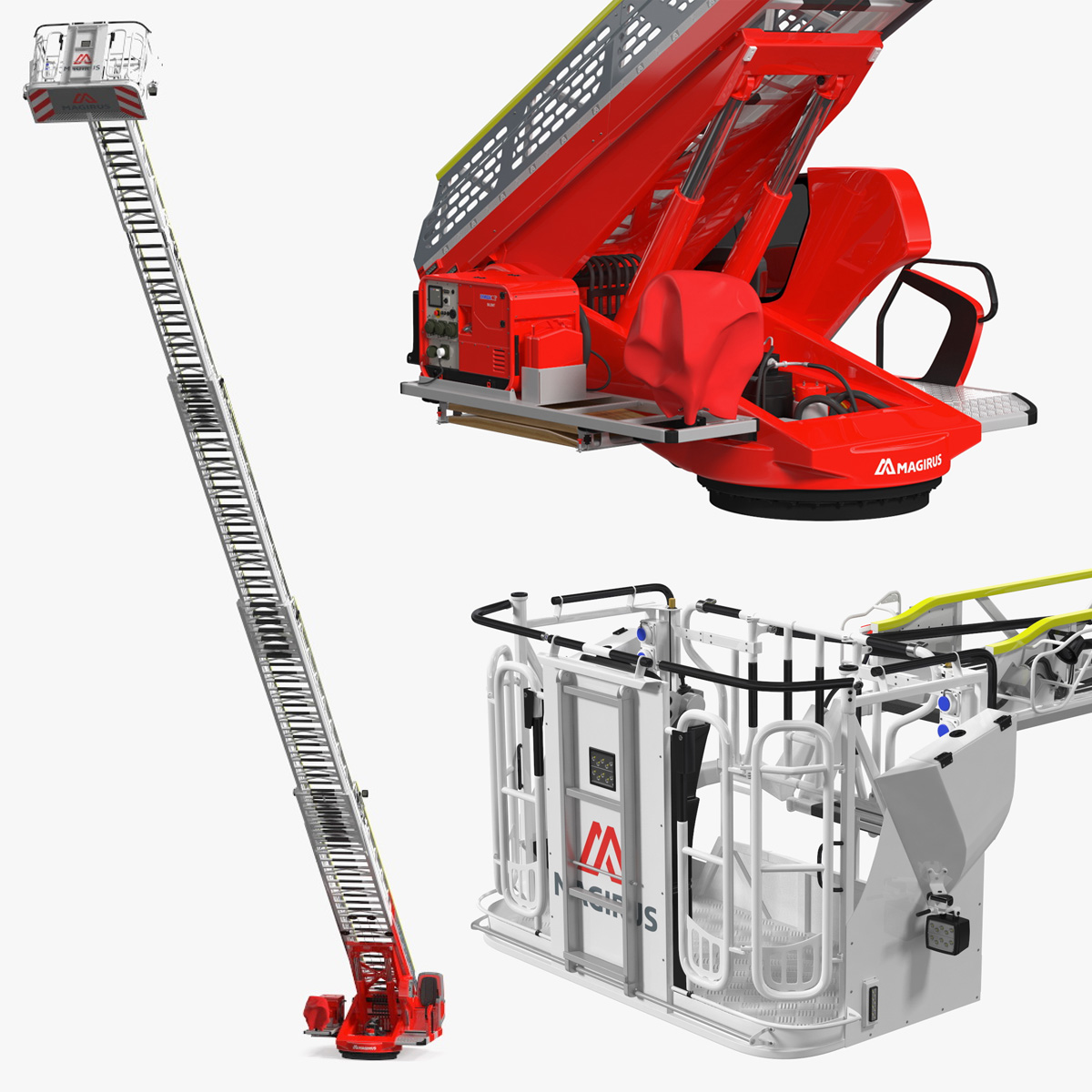 Magirus M32L AS Aerial Ladder Unfolded