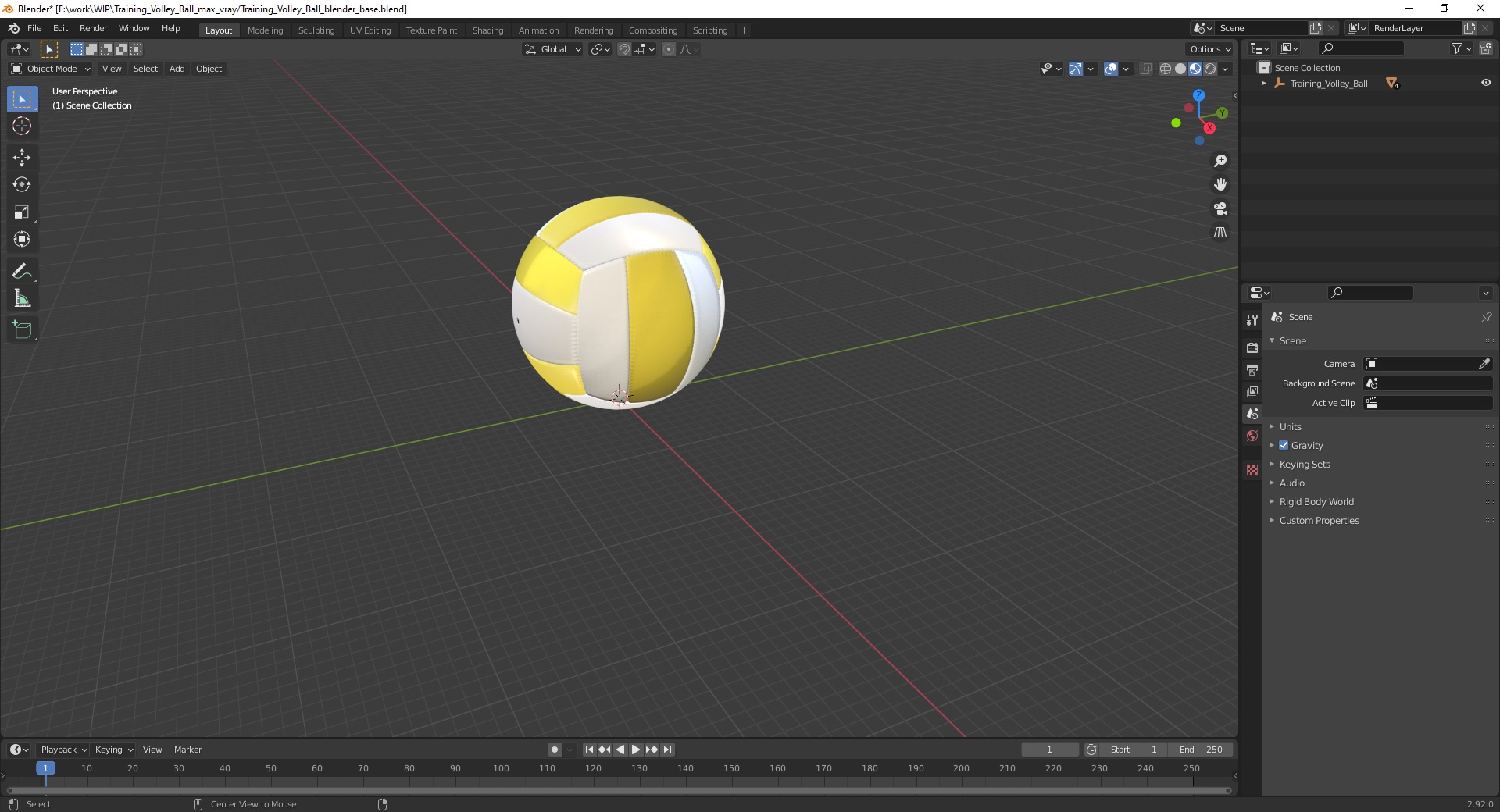3D model Training Volley Ball