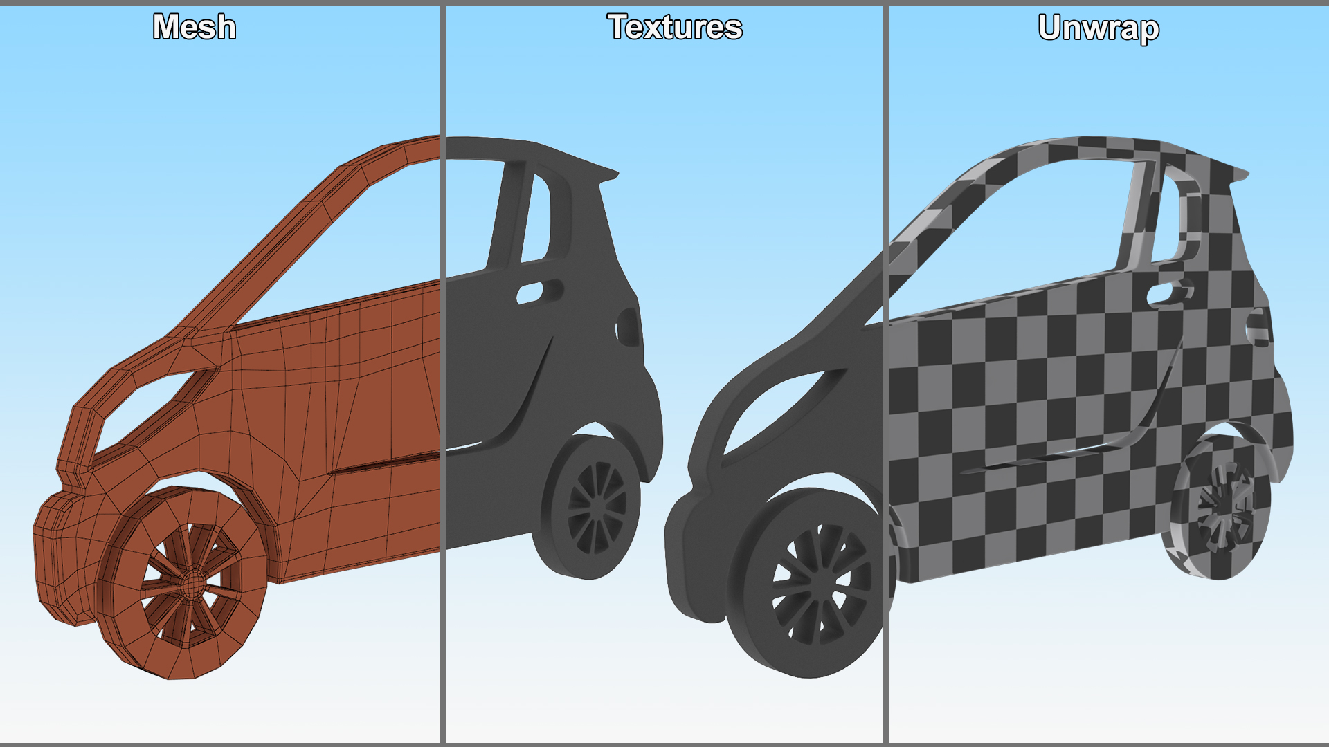 3D model Car Micro Silhouette