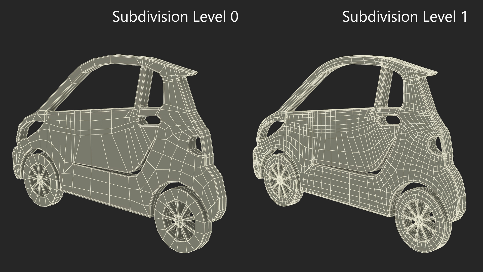 3D model Car Micro Silhouette